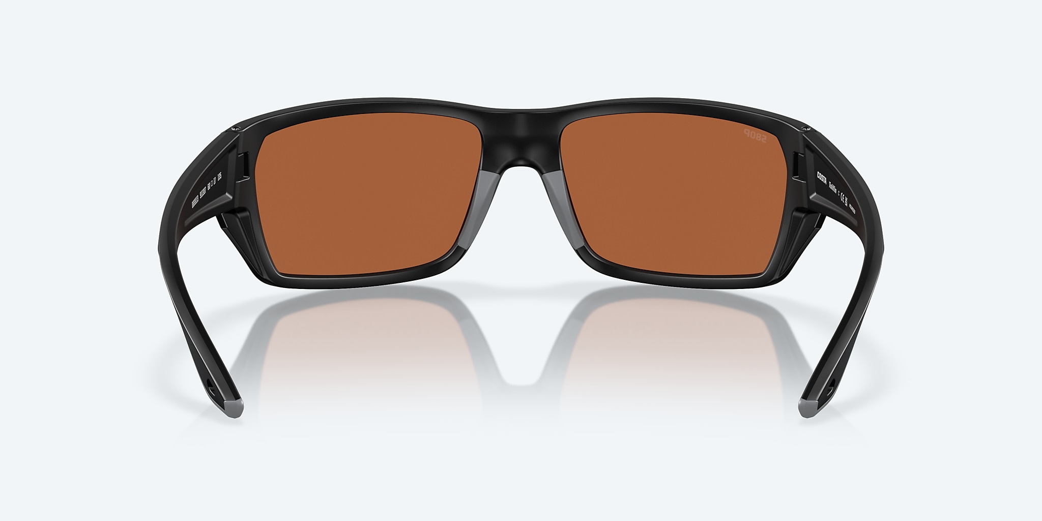 Sunglasses Costa Tailfin S (57-17) with Green Mirror lens and Matte Black frame Image 4 of 7 Sunglasses Costa Tailfin S (57-17) with Green Mirror lens and Matte Black frame Image 4 of 7