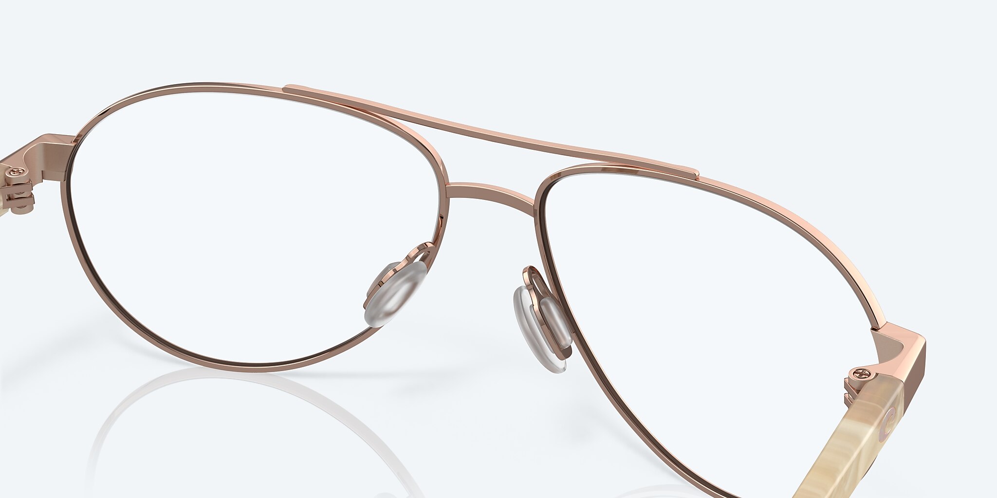 Eyeglasses Costa Fernandina RX S (57-15) with DEMO LENS lens and Rose Gold frame Image 7 of 7