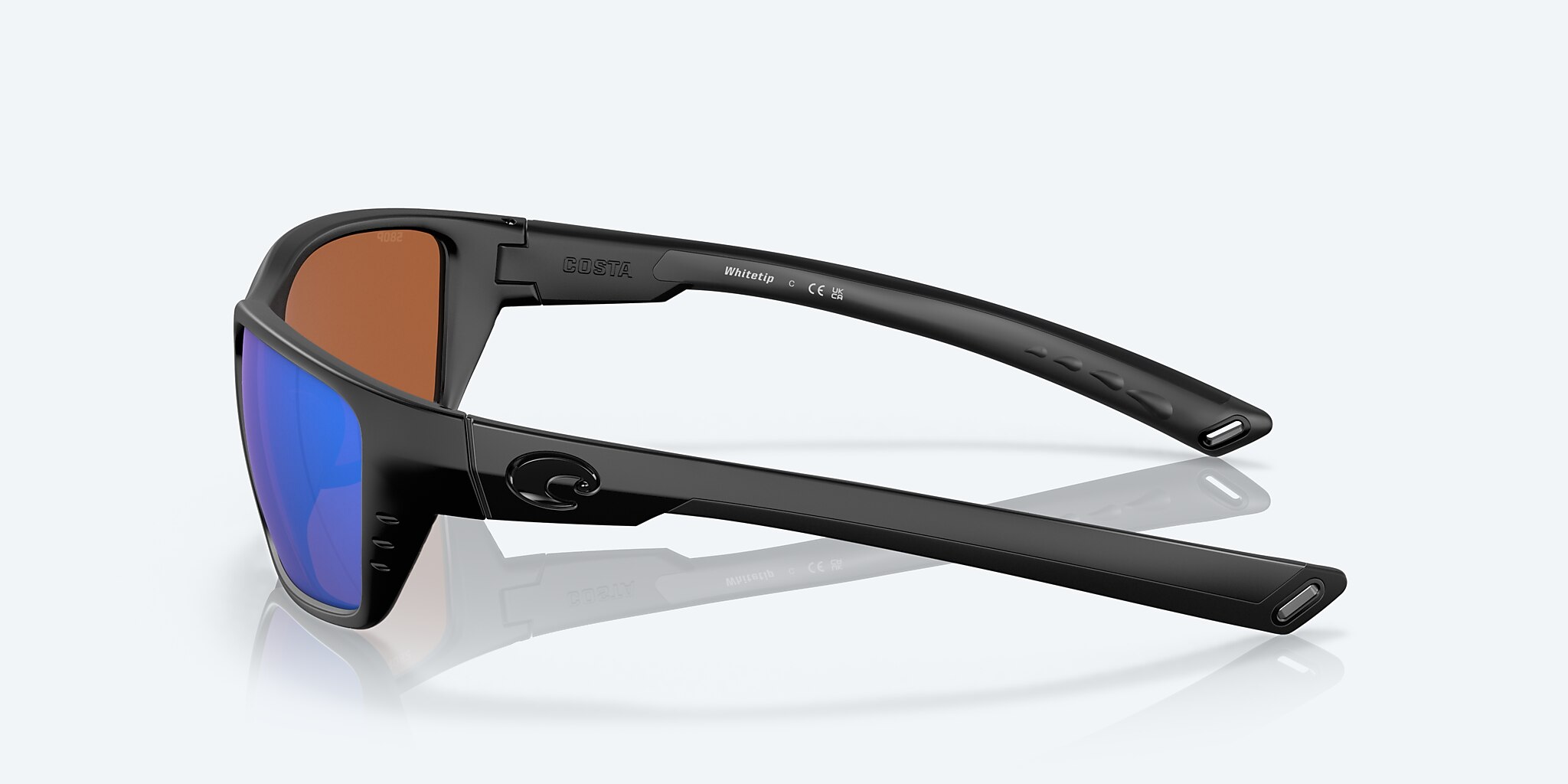 Sunglasses Costa Whitetip M (58-18) with Green Mirror lens and Blackout frame Image 3 of 7