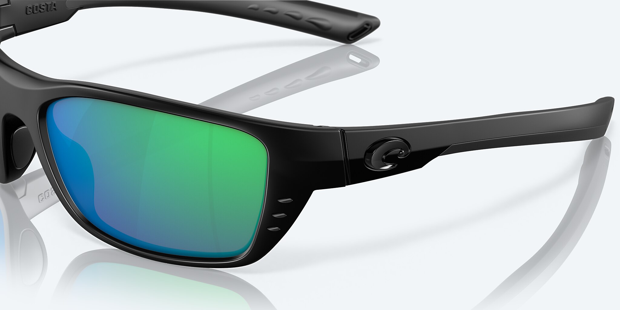 Sunglasses Costa Whitetip M (58-18) with Green Mirror lens and Blackout frame Image 6 of 7
