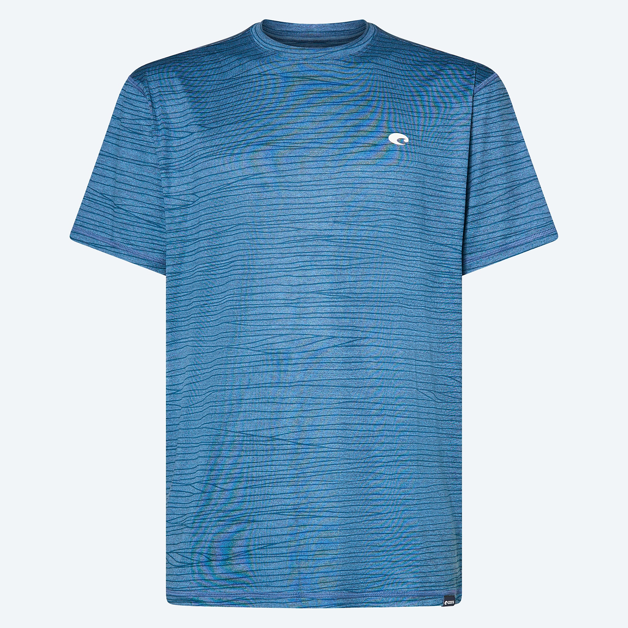 Apparel Tide Print Blue Costa SS Voyager Performance Shirt Image 1 of 3 Apparel Tide Print Blue Costa SS Voyager Performance Shirt Image 1 of 3