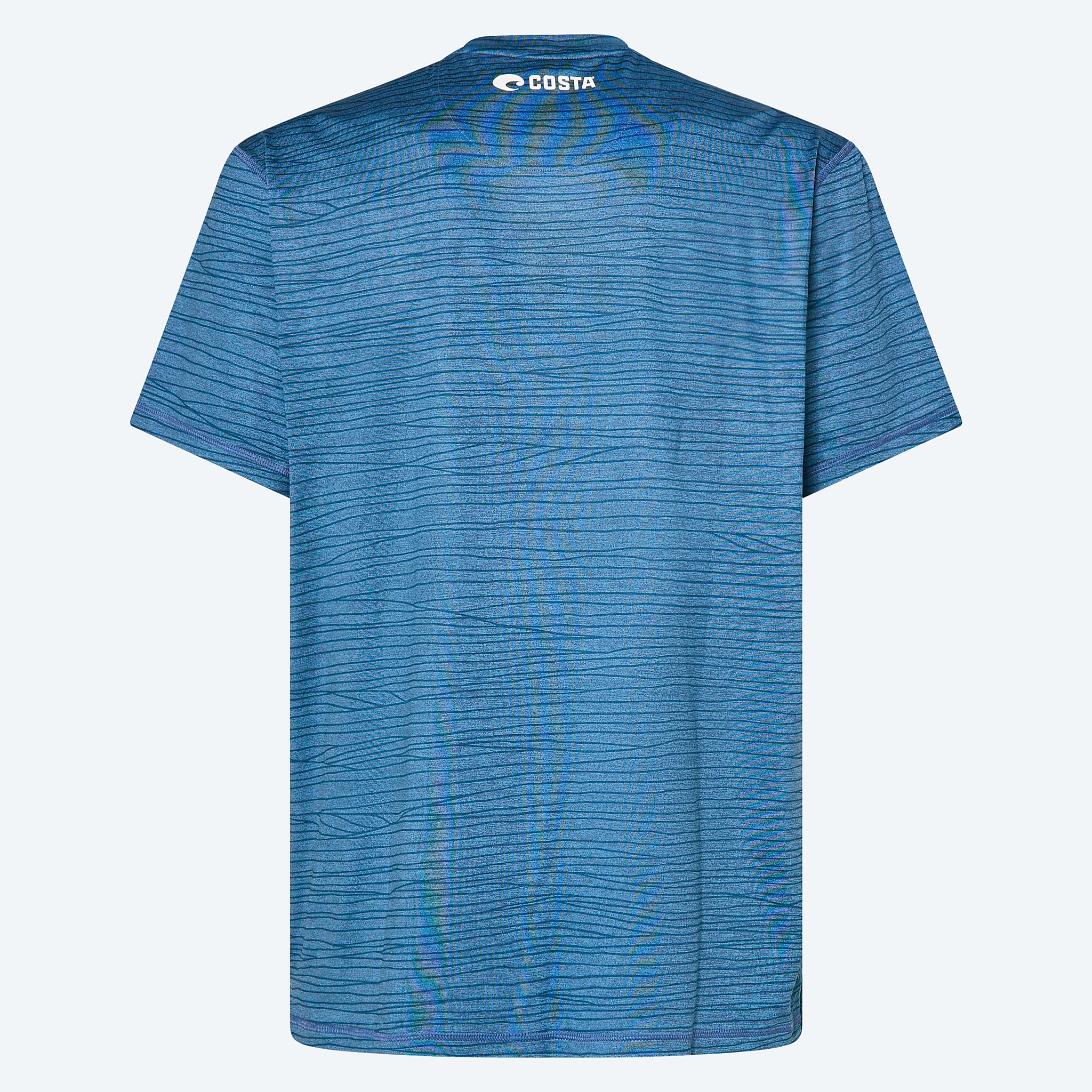 Apparel Tide Print Blue Costa SS Voyager Performance Shirt Image 2 of 3 Apparel Tide Print Blue Costa SS Voyager Performance Shirt Image 2 of 3