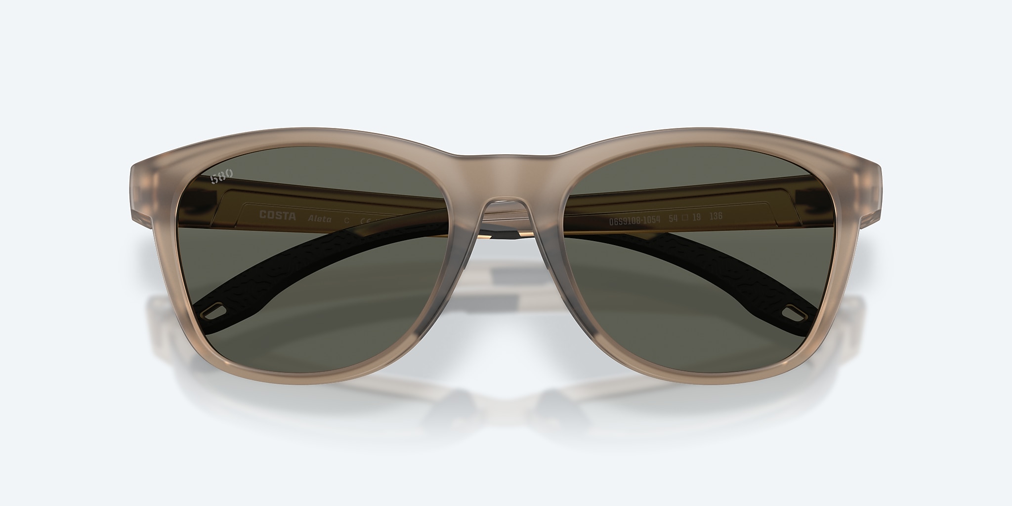 Lunettes de soleil Costa Aleta L (54-19) avec Gris verre et Marron mat Smoke monture Image 5 de 7