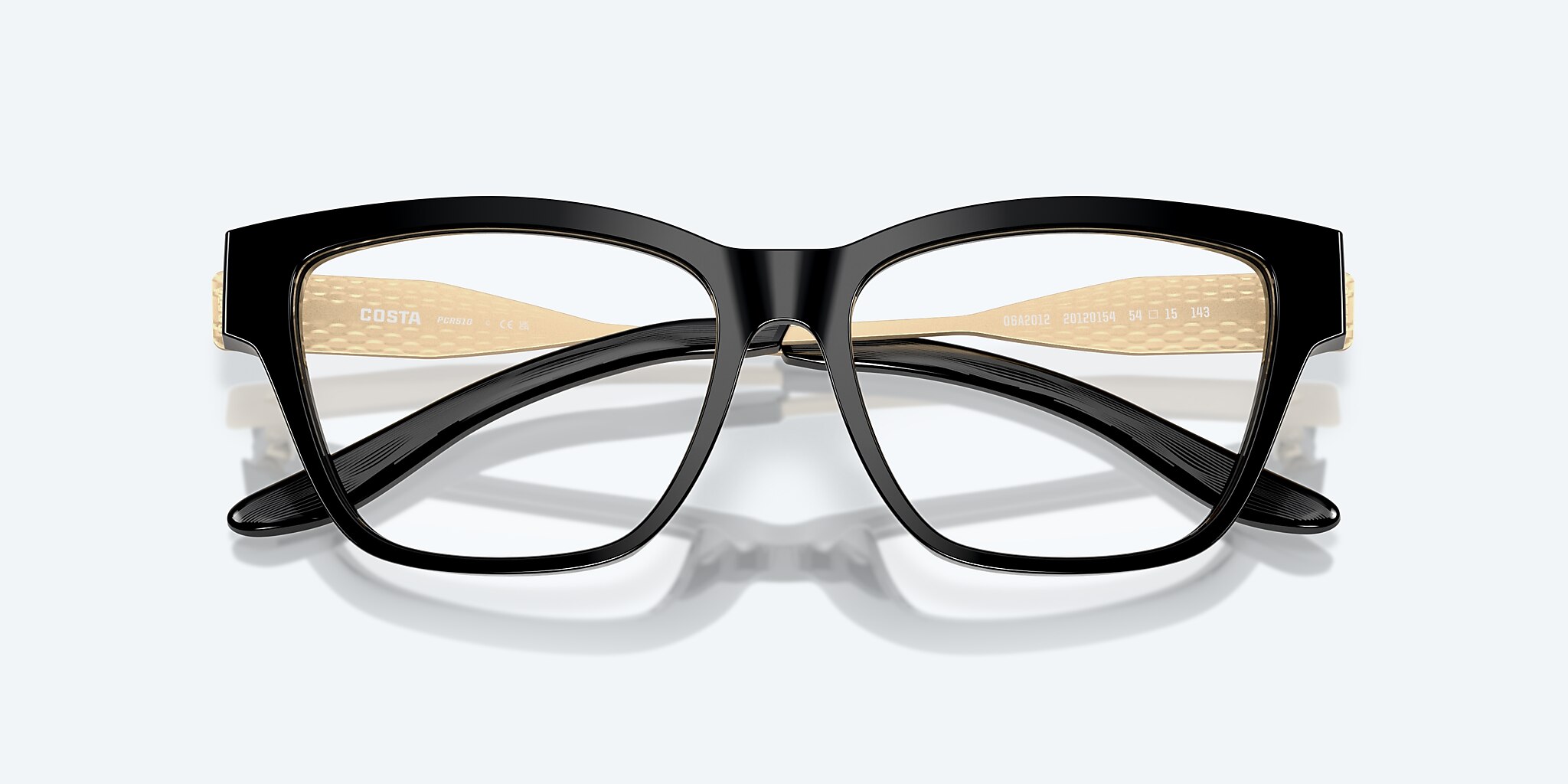 Lentes de Vista Costa Pacific Rise 510 S (52-15) con Micas de Demostración lente y Negro montura Imagen 5 de 7