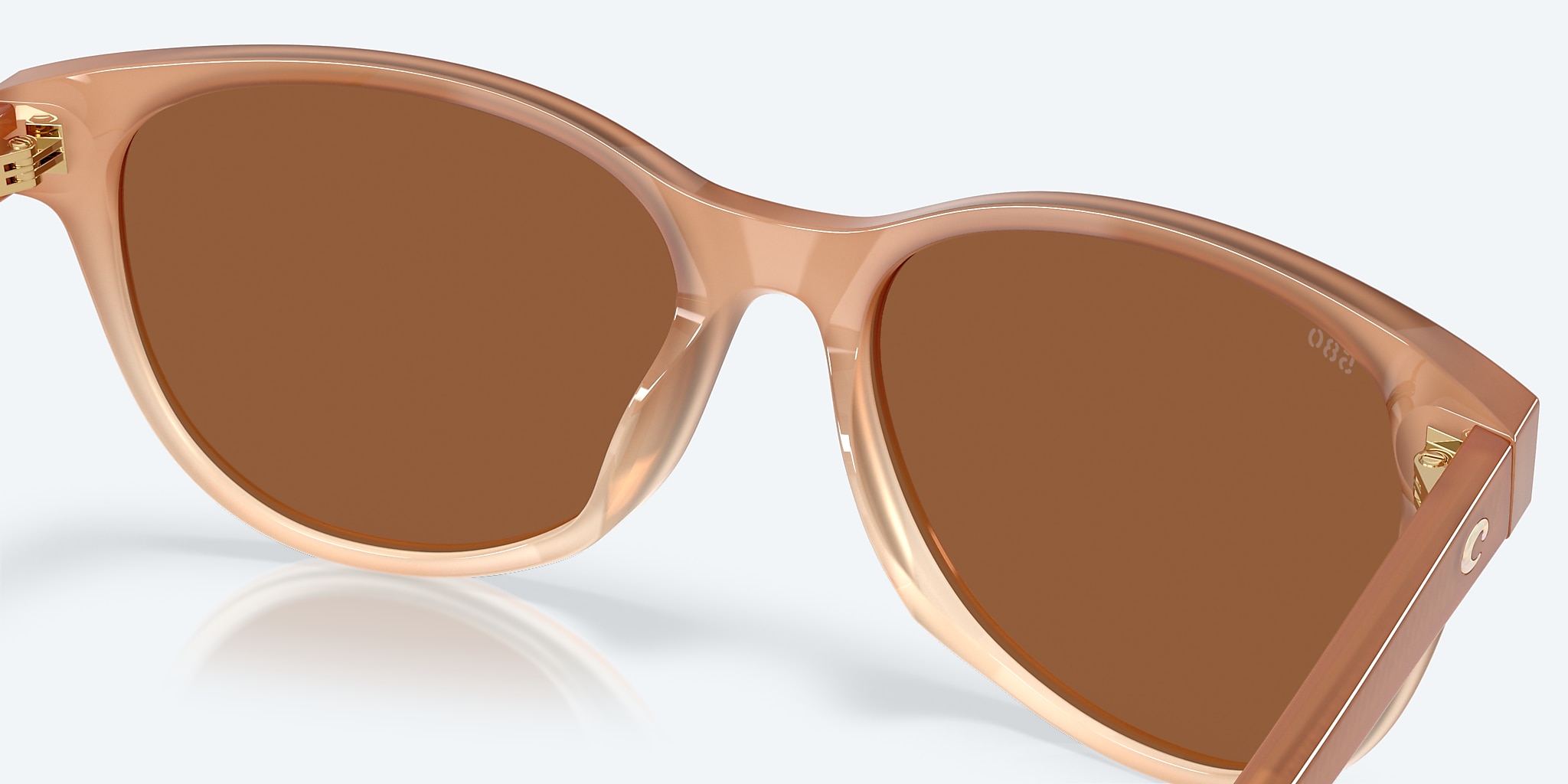 Sunglasses Costa Catherine M (57-17) with Copper Silver Mirror lens and Sandbar frame Image 7 of 7 Sunglasses Costa Catherine M (57-17) with Copper Silver Mirror lens and Sandbar frame Image 7 of 7