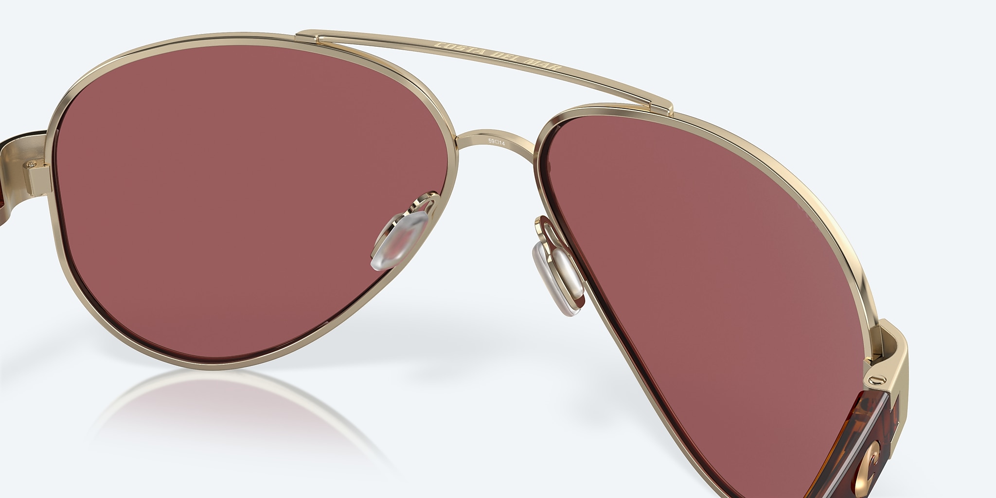 Sunglasses Costa South Point L (59-14) with Gold Mirror lens and Brushed Gold frame Image 7 of 7 Sunglasses Costa South Point L (59-14) with Gold Mirror lens and Brushed Gold frame Image 7 of 7
