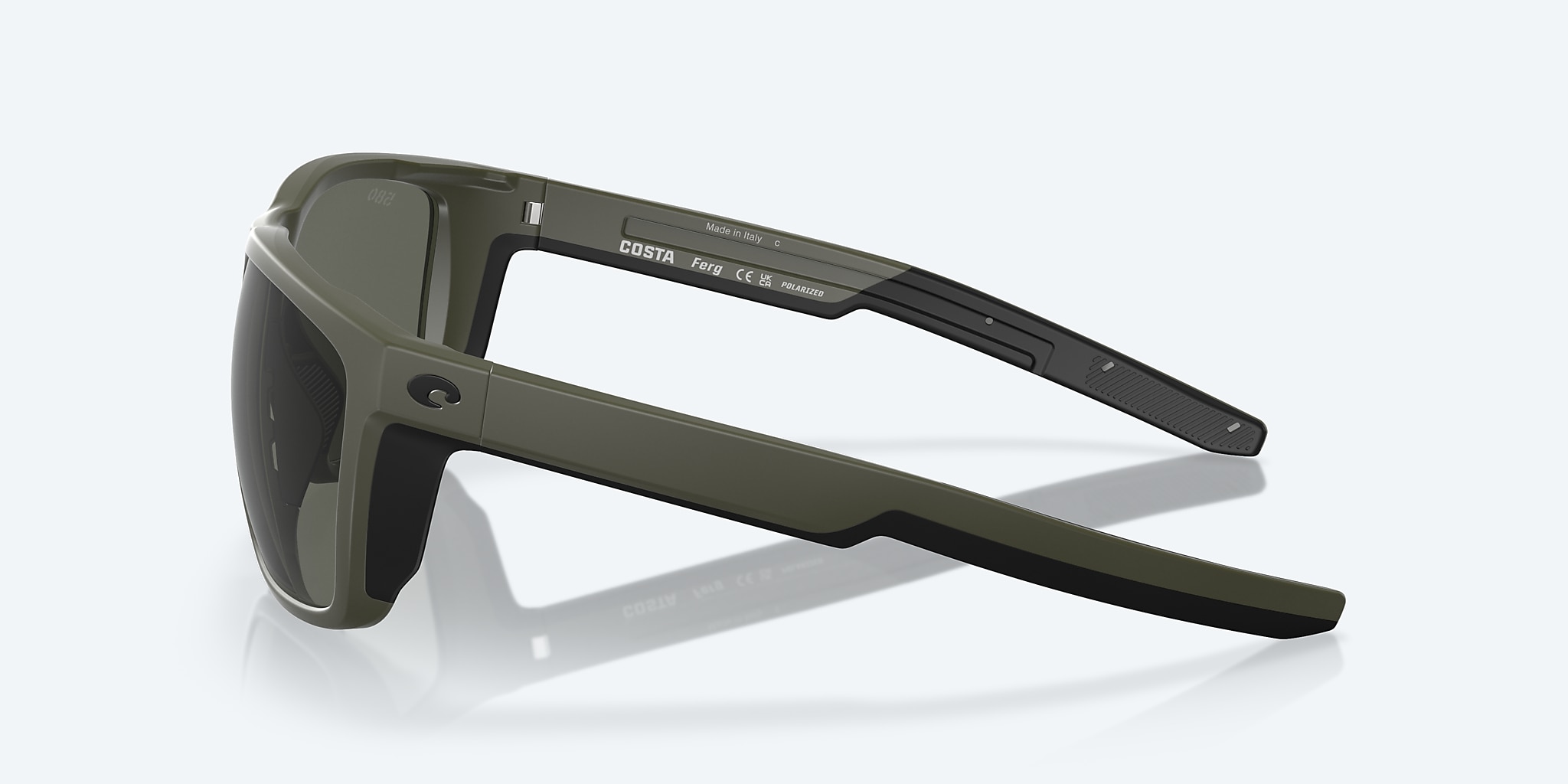 Sunglasses Costa Ferg L (59-16) with Gray lens and Matte Olive frame Image 3 of 7 Sunglasses Costa Ferg L (59-16) with Gray lens and Matte Olive frame Image 3 of 7