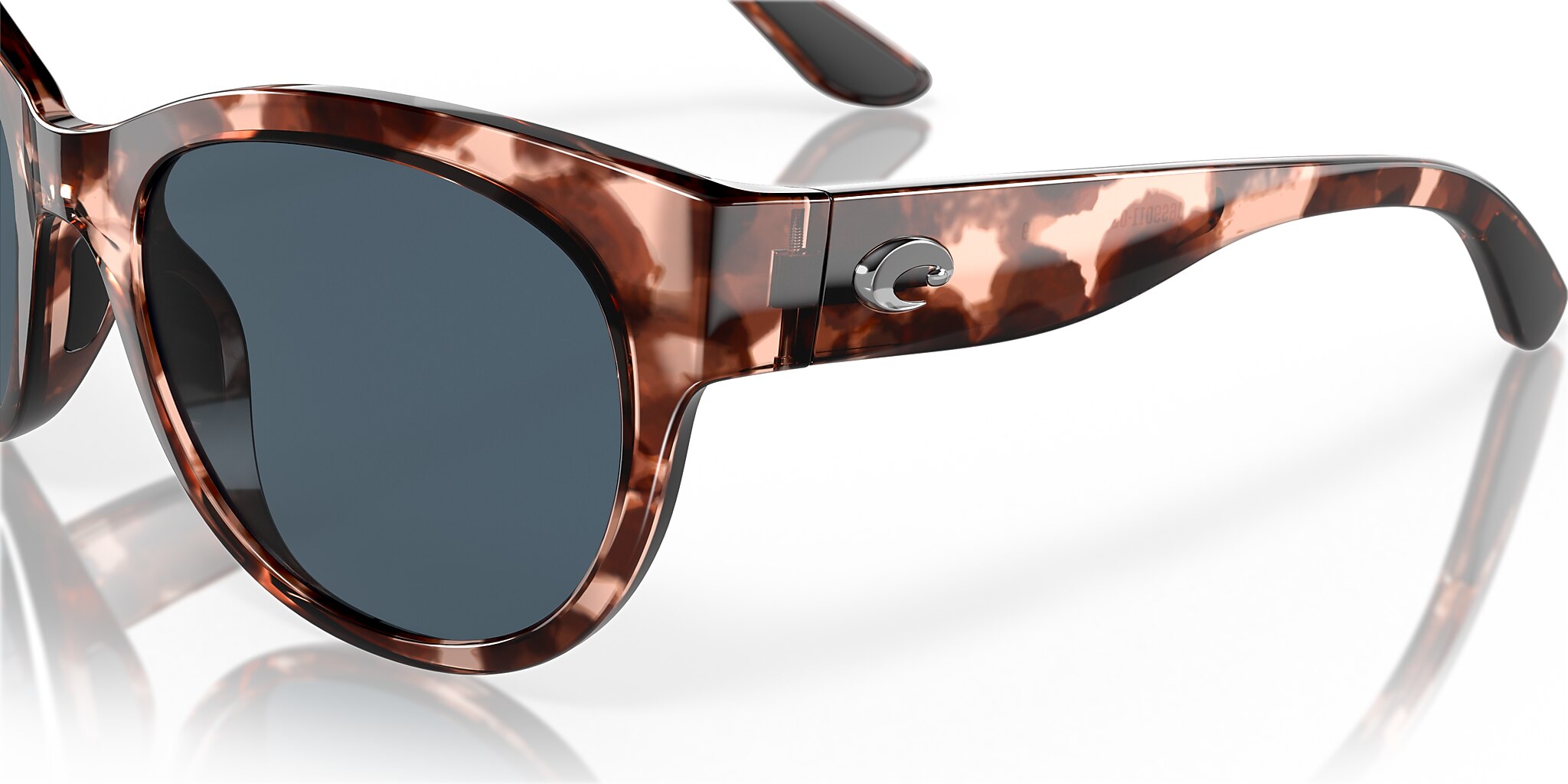 小物 BEAMS NEW. MAYA l Frame Sunglasses Costa Maya XL (55-19) with Gray lenses and Shiny Coral Tortoise