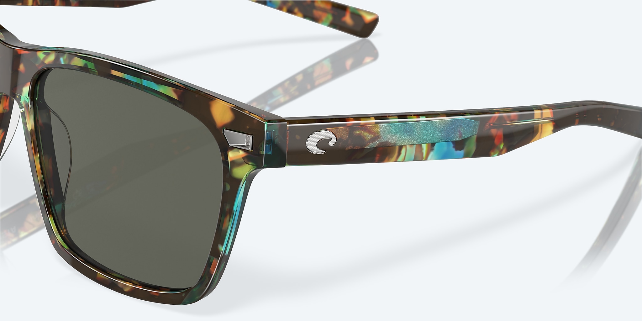 Sunglasses Costa Aransas L (58-16) with Gray lens and Shiny Ocean Tortoise frame Image 6 of 7 Sunglasses Costa Aransas L (58-16) with Gray lens and Shiny Ocean Tortoise frame Image 6 of 7