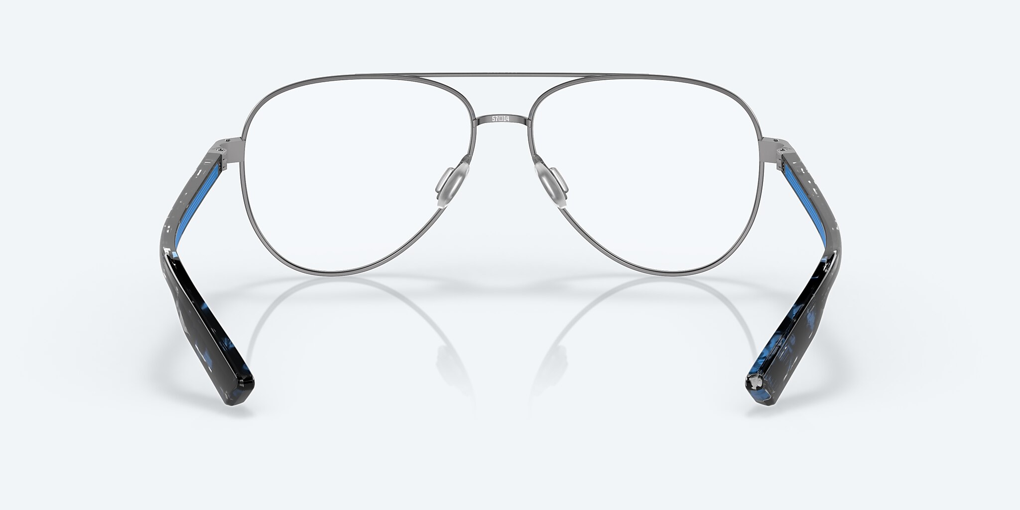 Eyeglasses Costa Peli RX L (57-14) with Demo Lens lens and Matte Brushed Gunmetal frame Image 4 of 7
