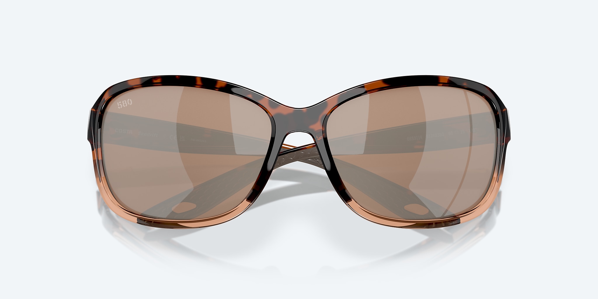 Sunglasses Costa Seadrift M (60-15) with Copper Silver Mirror lens and Shiny Tortoise Fade frame Image 5 of 7 Sunglasses Costa Seadrift M (60-15) with Copper Silver Mirror lens and Shiny Tortoise Fade frame Image 5 of 7