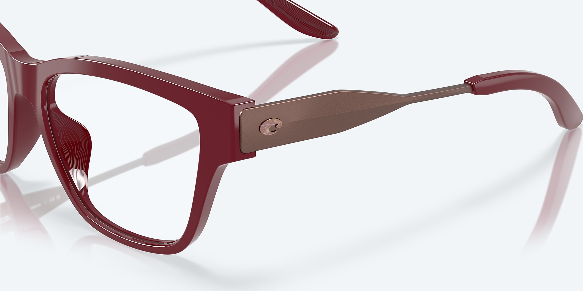 Eyeglasses Costa Pacific Rise 510 M (54-15) with Demo Lens lens and Plum frame Image 6 of 7 Eyeglasses Costa Pacific Rise 510 M (54-15) with Demo Lens lens and Plum frame Image 6 of 7