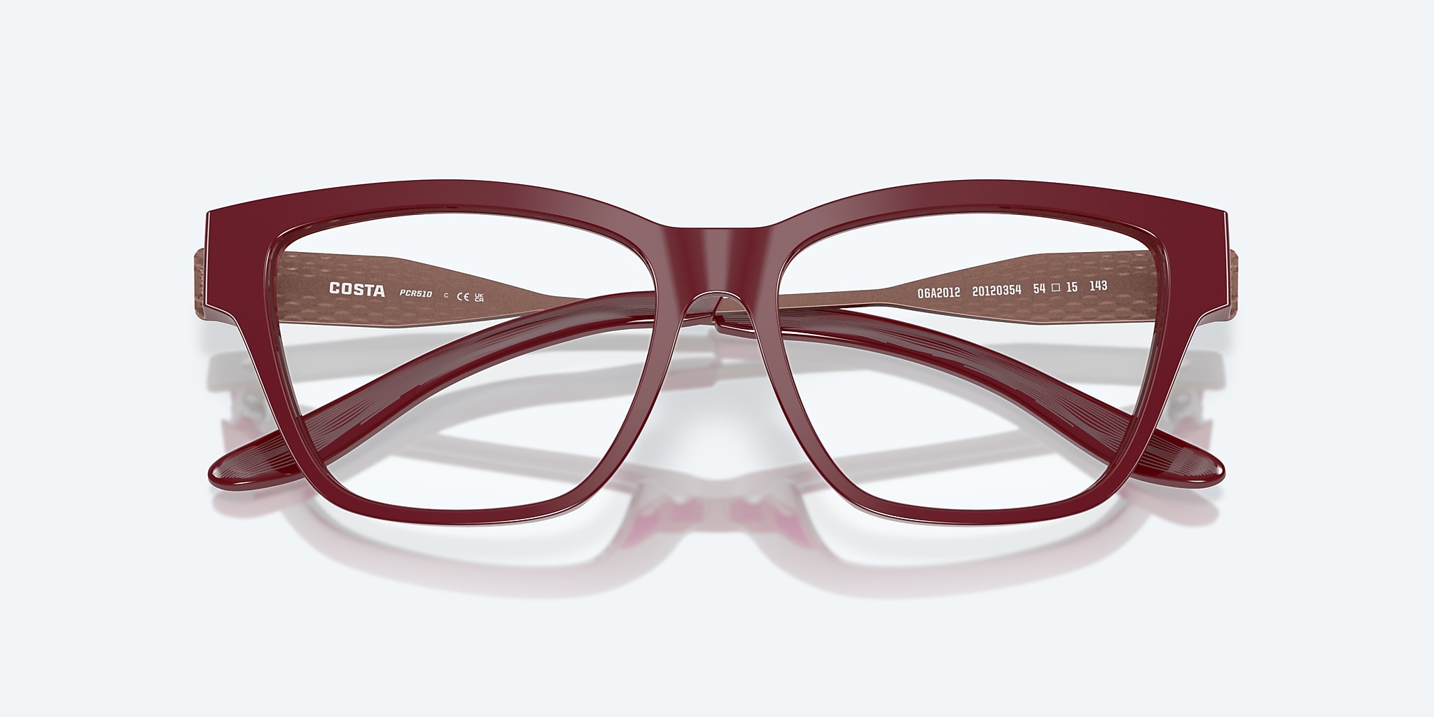 Eyeglasses Costa Pacific Rise 510 M (54-15) with Demo Lens lens and Plum frame Image 5 of 7 Eyeglasses Costa Pacific Rise 510 M (54-15) with Demo Lens lens and Plum frame Image 5 of 7