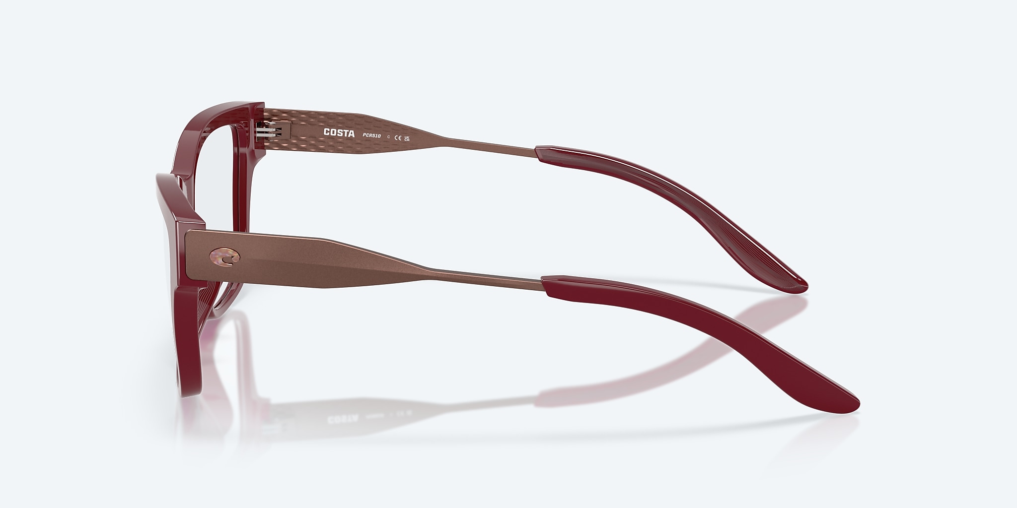 Eyeglasses Costa Pacific Rise 510 M (54-15) with Demo Lens lens and Plum frame Image 3 of 7 Eyeglasses Costa Pacific Rise 510 M (54-15) with Demo Lens lens and Plum frame Image 3 of 7