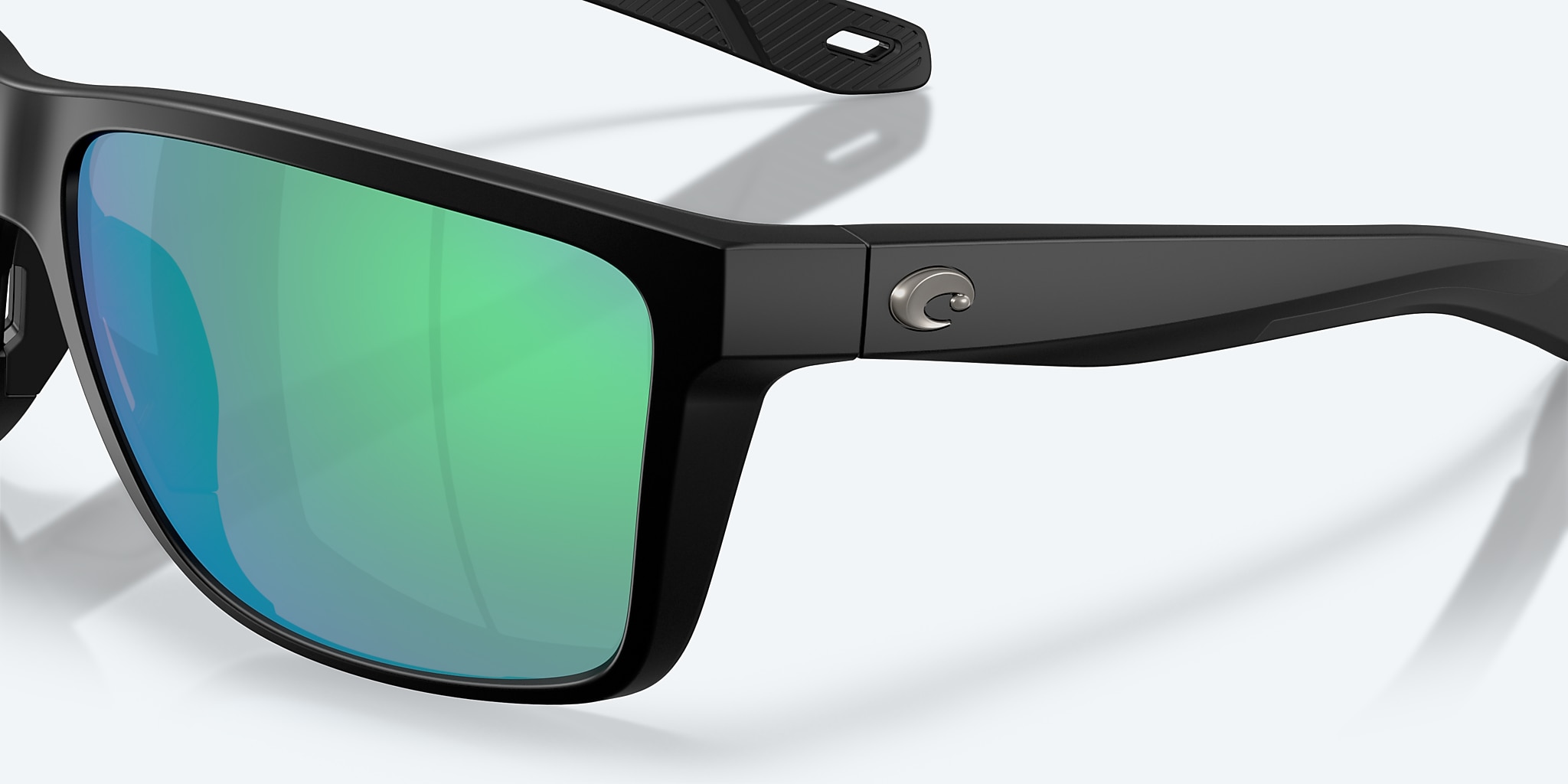 Sunglasses Costa Broadbill II XL XXL (62-15) with Green Mirror lens and Matte Black frame Image 6 of 8