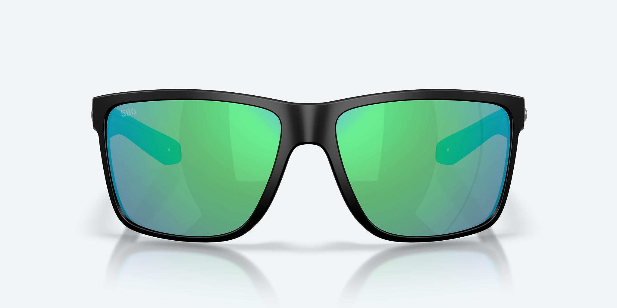 Sunglasses Costa Broadbill II XL XXL (62-15) with Green Mirror lens and Matte Black frame Image 2 of 8