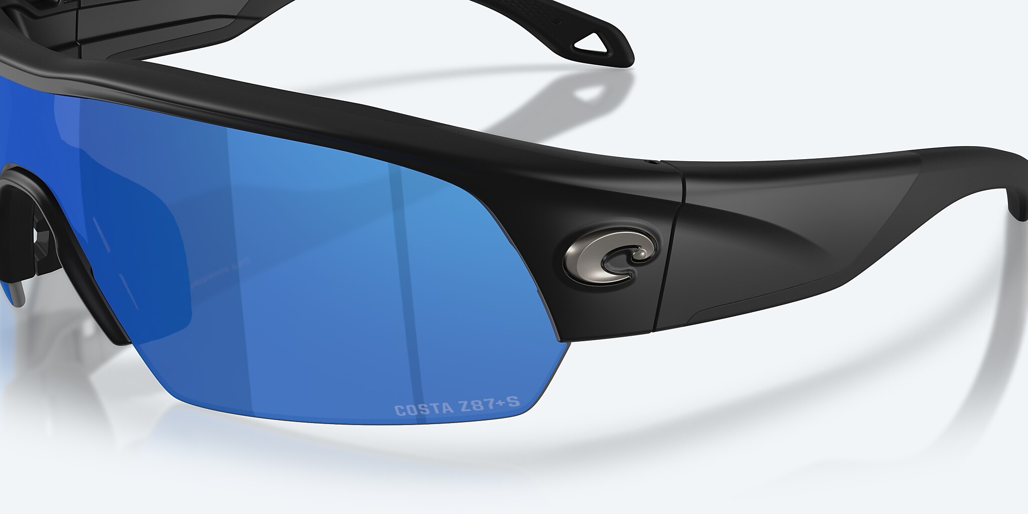 Sunglasses Costa Pilothouse PRO XXL (35-135) with Blue Mirror lens and Matte Black frame Image 7 of 10