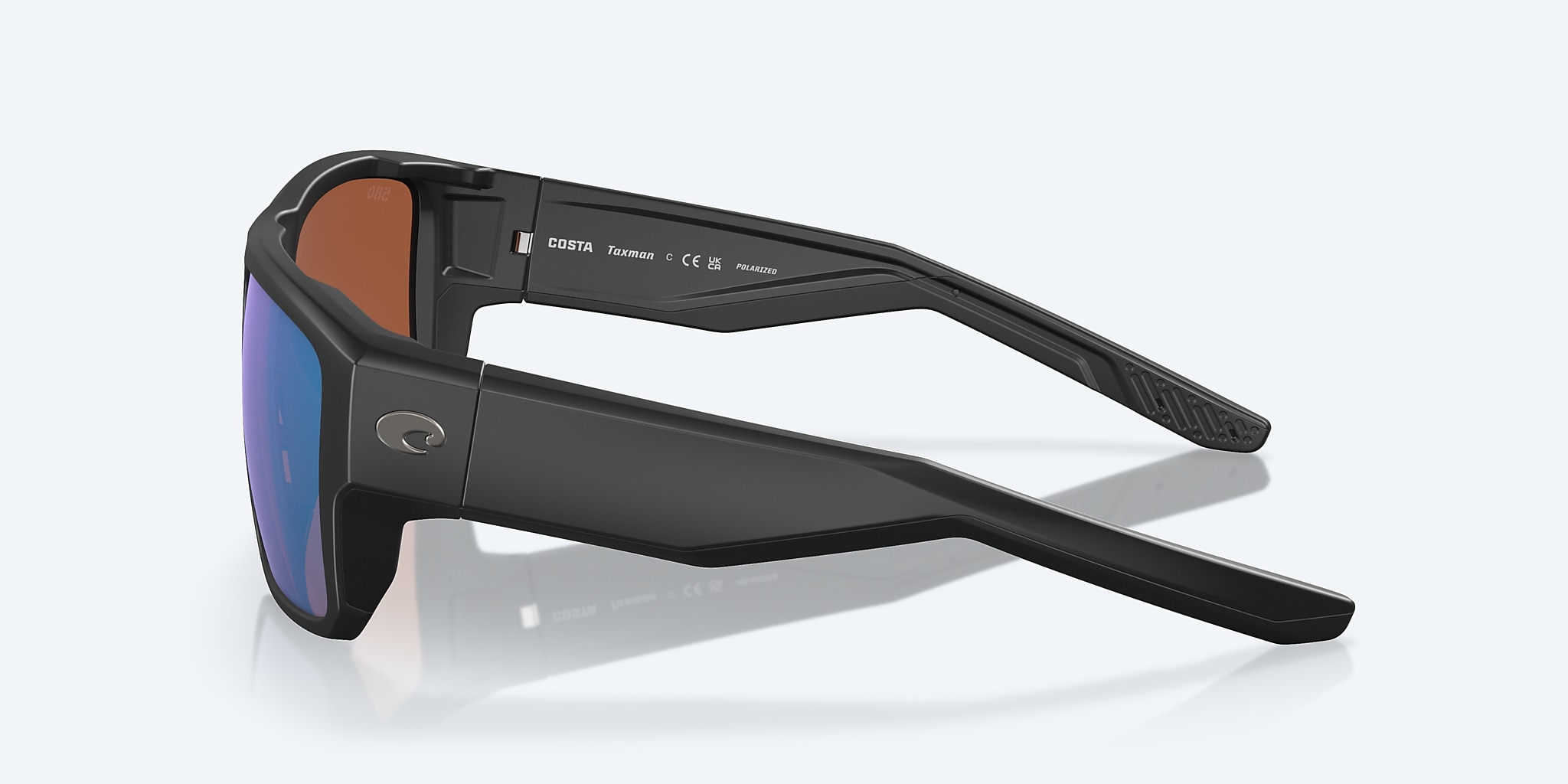 Sunglasses Costa Taxman L (59-16) with Green Mirror lens and Matte Black frame Image 3 of 8 Sunglasses Costa Taxman L (59-16) with Green Mirror lens and Matte Black frame Image 3 of 8