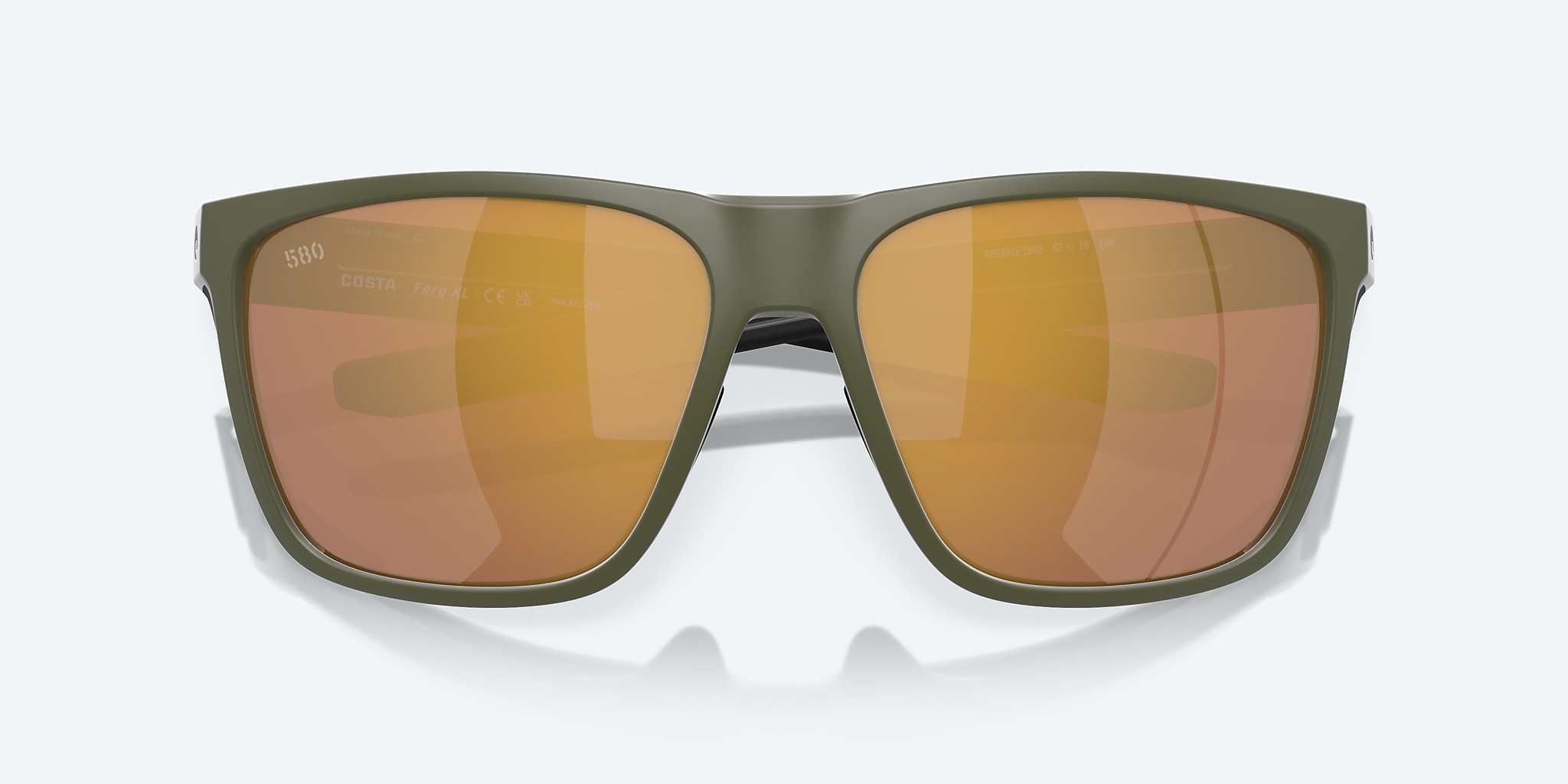 Sunglasses Costa Ferg XL XXL (62-16) with Gold Mirror lens and Matte Olive frame Image 6 of 8 Sunglasses Costa Ferg XL XXL (62-16) with Gold Mirror lens and Matte Olive frame Image 6 of 8