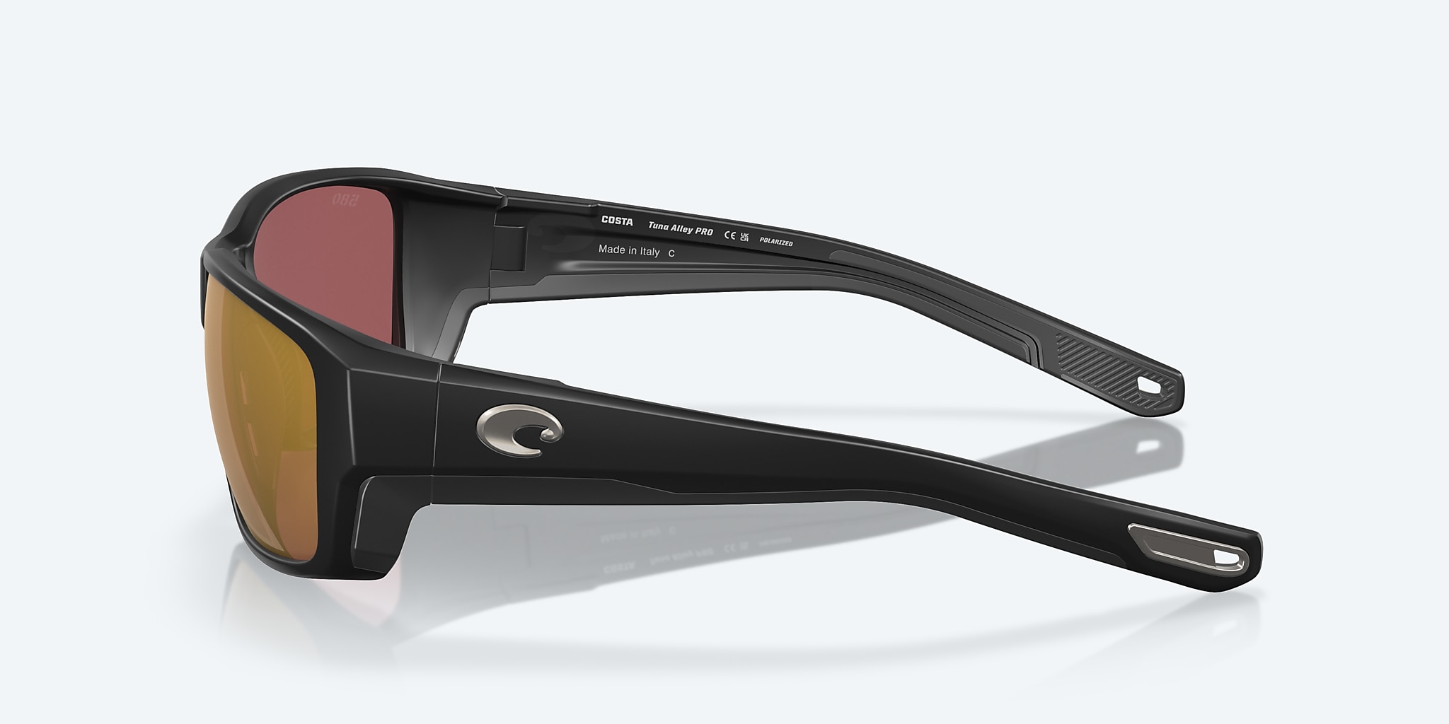Sunglasses Costa Tuna Alley PRO L (60-16) with Gold Mirror lens and Matte Black frame Image 3 of 7 Sunglasses Costa Tuna Alley PRO L (60-16) with Gold Mirror lens and Matte Black frame Image 3 of 7