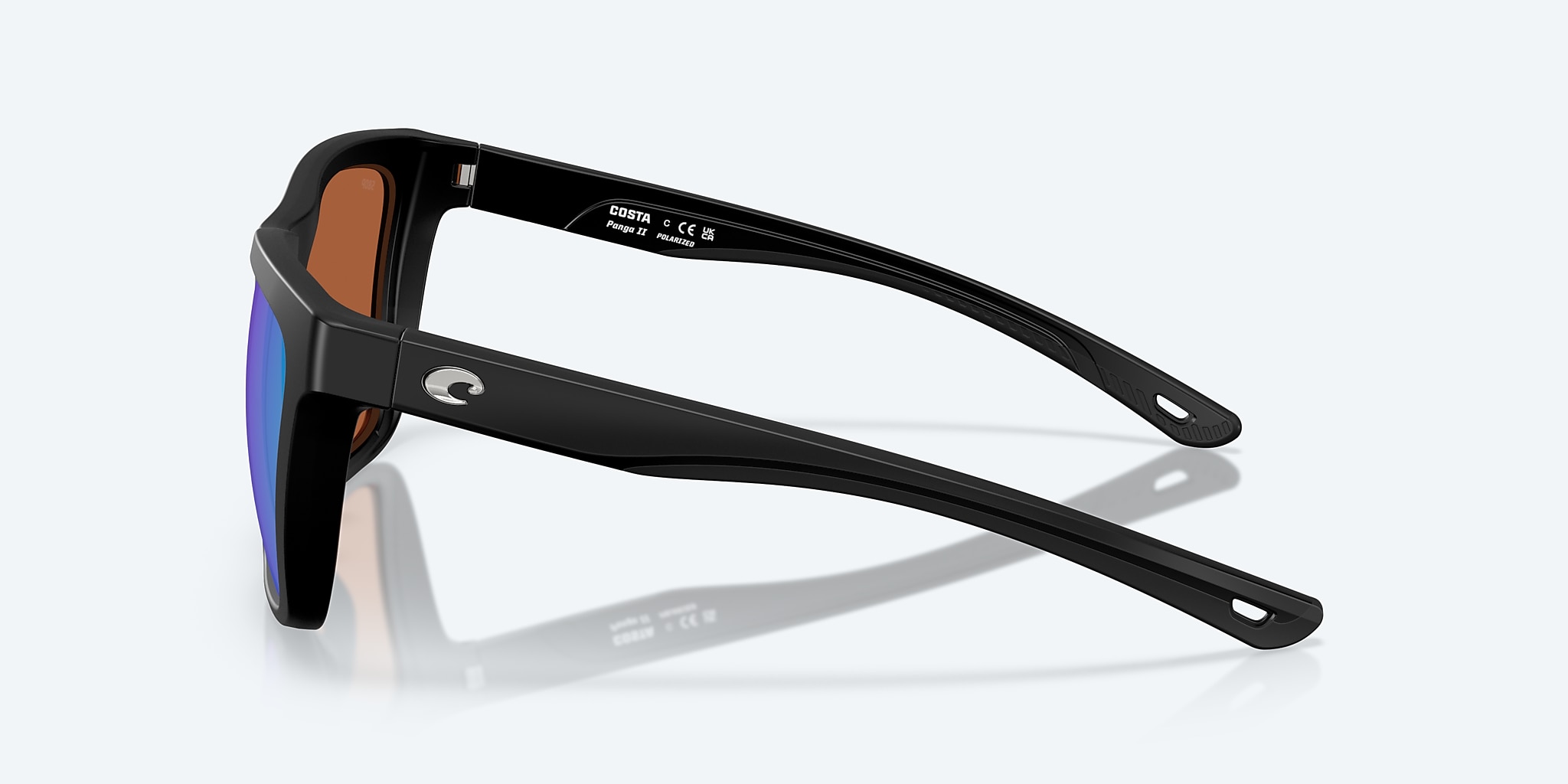 Sunglasses Costa Panga II XL (57-16) with Green Mirror lens and Matte Black frame Image 3 of 9 Sunglasses Costa Panga II XL (57-16) with Green Mirror lens and Matte Black frame Image 3 of 9