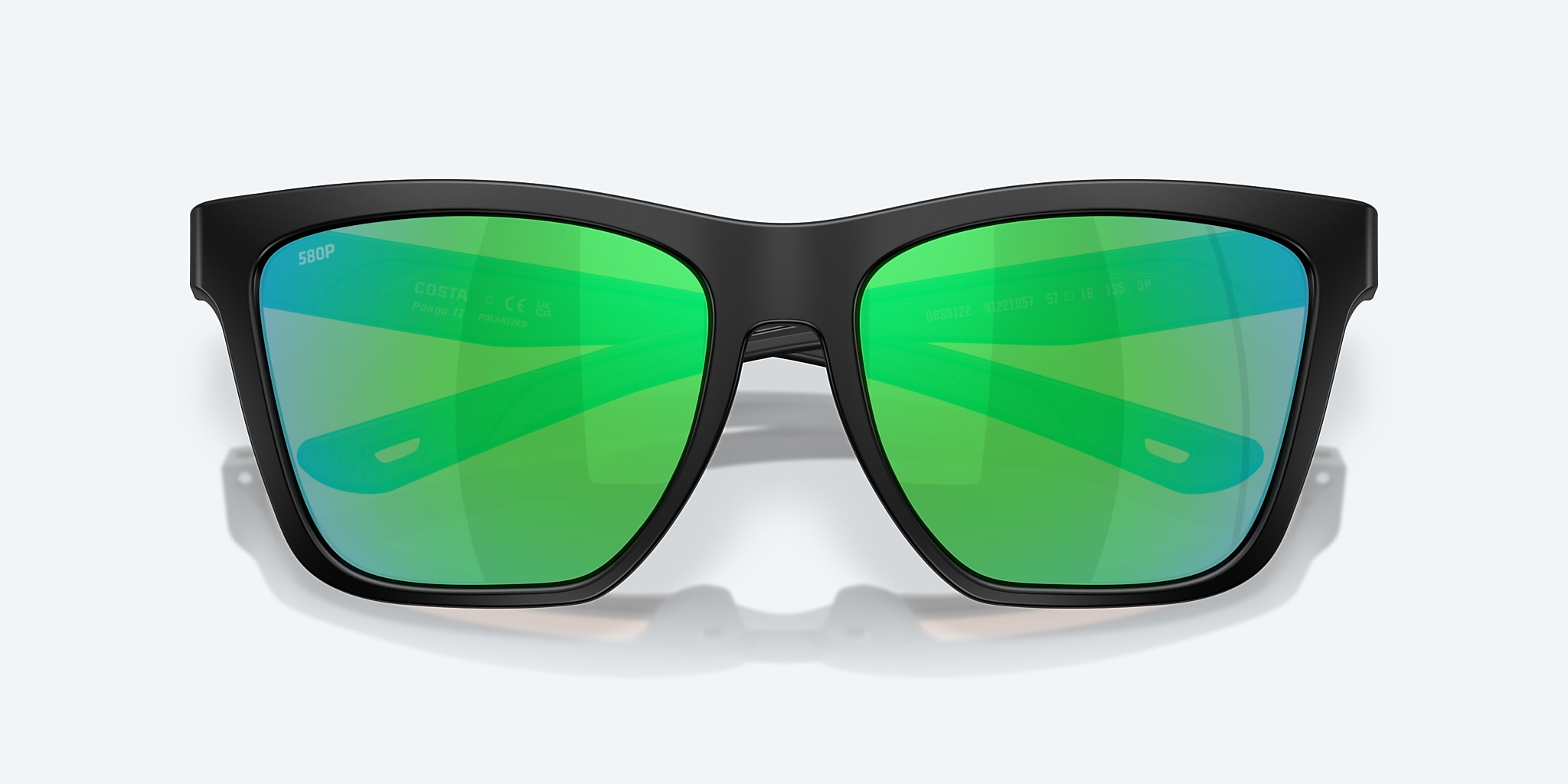 Sunglasses Costa Panga II XL (57-16) with Green Mirror lens and Matte Black frame Image 5 of 9 Sunglasses Costa Panga II XL (57-16) with Green Mirror lens and Matte Black frame Image 5 of 9