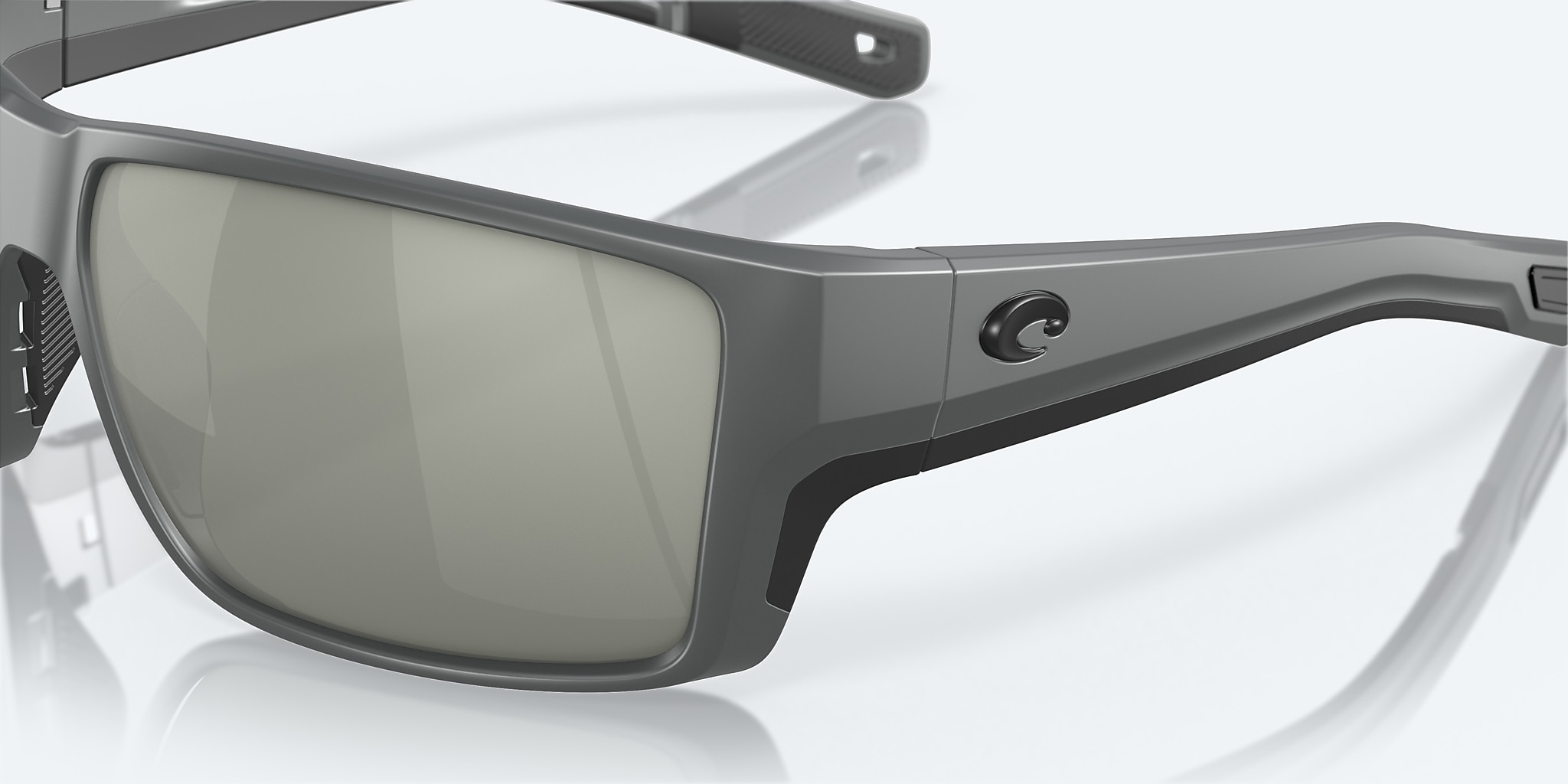 Sunglasses Costa Reefton PRO XL (63-15) with Gray Silver Mirror lens and Matte Gray frame Image 6 of 7 Sunglasses Costa Reefton PRO XL (63-15) with Gray Silver Mirror lens and Matte Gray frame Image 6 of 7