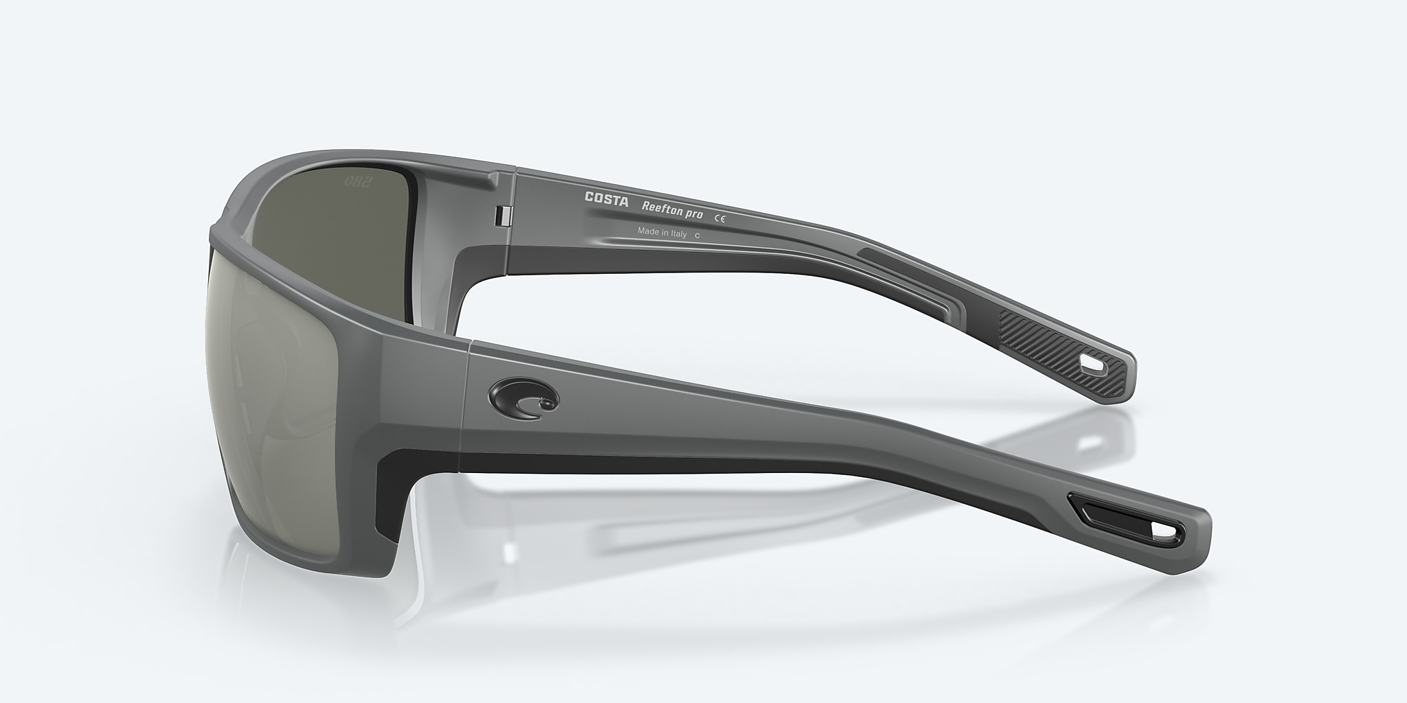 Sunglasses Costa Reefton PRO XL (63-15) with Gray Silver Mirror lens and Matte Gray frame Image 3 of 7 Sunglasses Costa Reefton PRO XL (63-15) with Gray Silver Mirror lens and Matte Gray frame Image 3 of 7