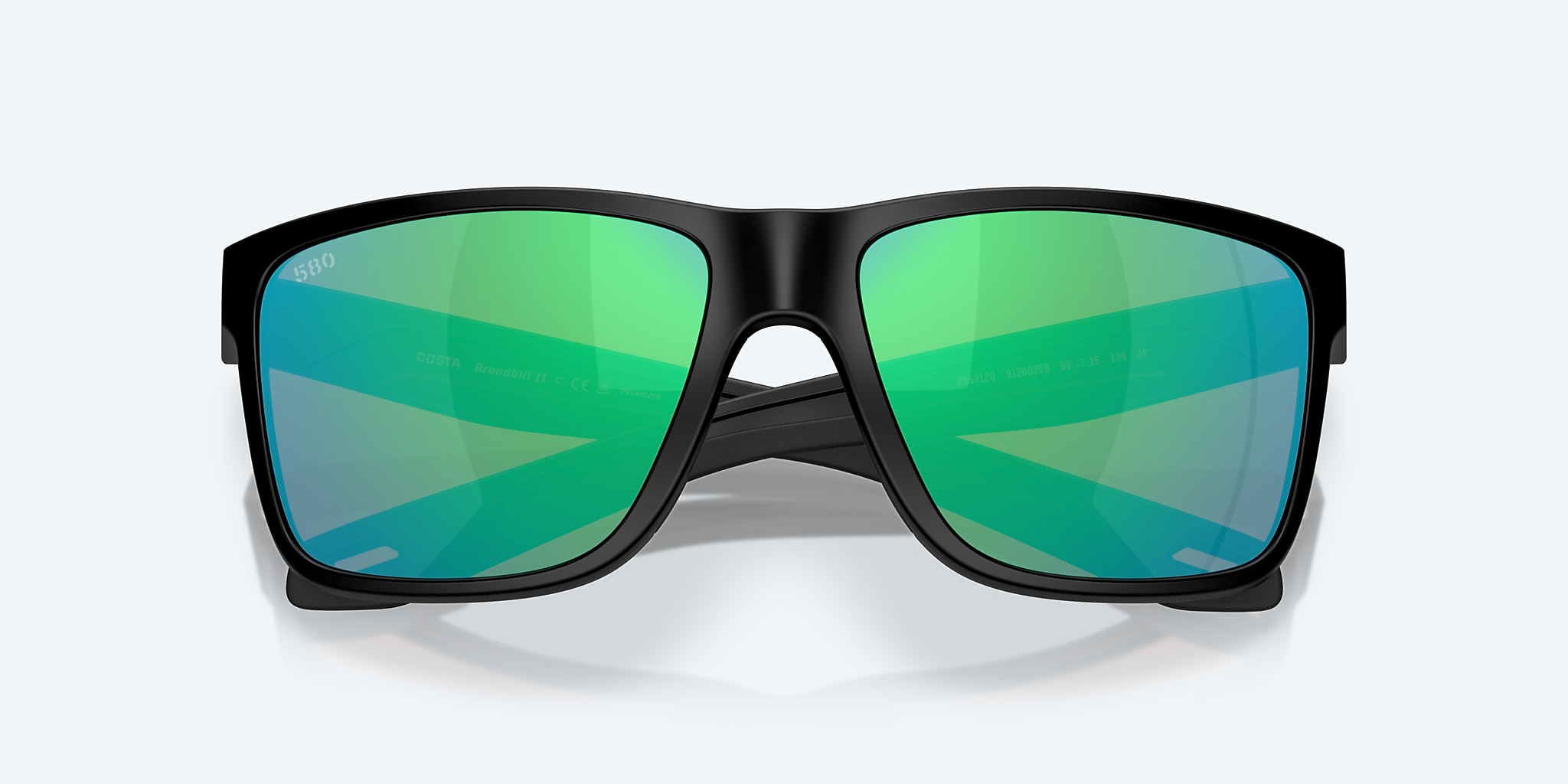 Lunettes de soleil Costa Broadbill II L (58-15) avec Effet miroir Vert verre et Noir mat monture Image 5 de 7 Lunettes de soleil Costa Broadbill II L (58-15) avec Effet miroir Vert verre et Noir mat monture Image 5 de 7