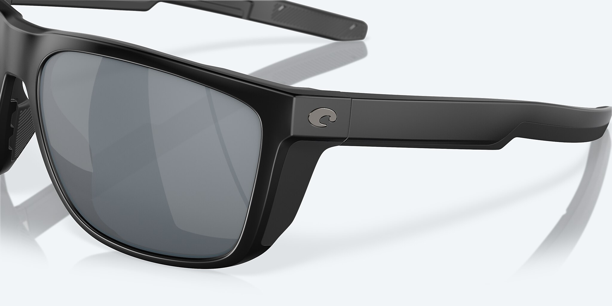 Sunglasses Costa Ferg L (59-16) with Gray Silver Mirror lens and Matte Black frame Image 6 of 7