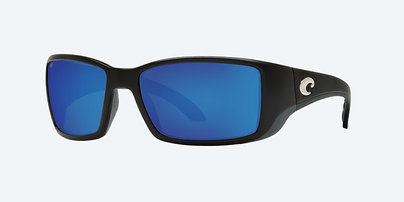 Sunglasses Costa Blackfin  (62-14) with Blue Mirror lens and Matte Black frame Image 1 of 4