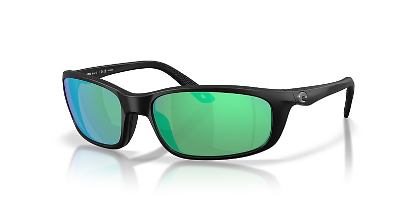 Costa Brine II M (59-17) with Green Mirror lenses and Matte Black
