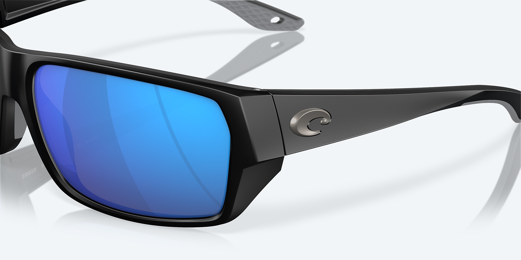 Sunglasses Costa Tailfin S (57-17) with Blue Mirror lens and Matte Black frame Image 6 of 7 Sunglasses Costa Tailfin S (57-17) with Blue Mirror lens and Matte Black frame Image 6 of 7