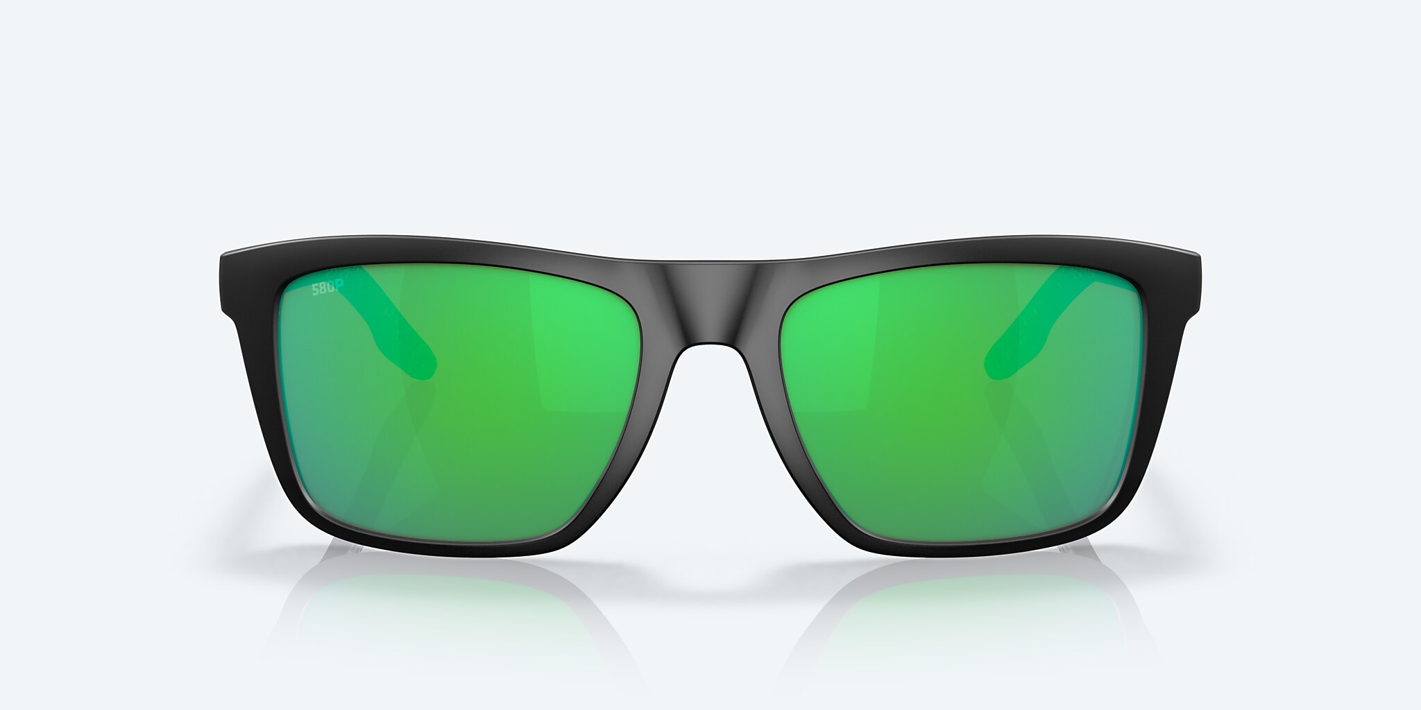 Sunglasses Costa Mainsail L (55-18) with Green Mirror lens and Matte Black frame Image 2 of 7