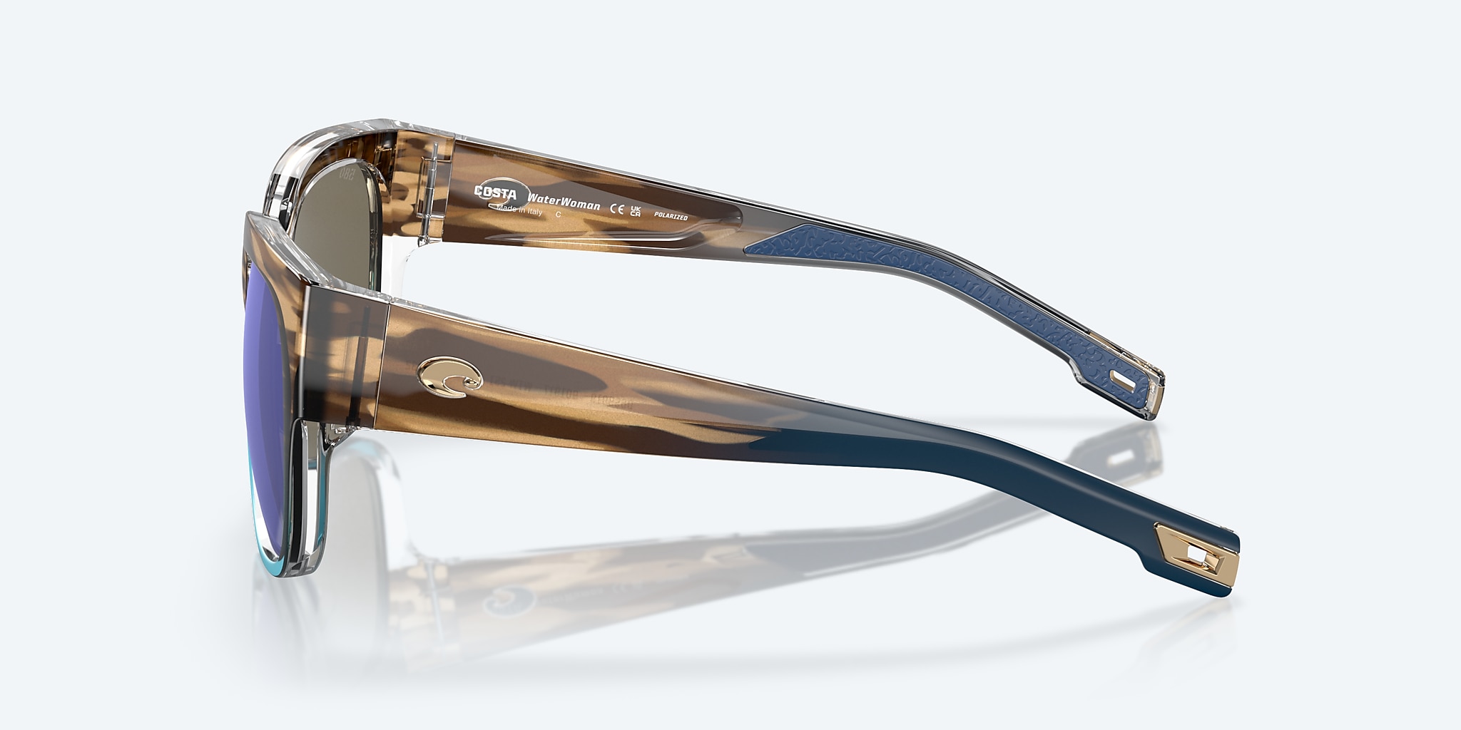 Sunglasses Costa Waterwoman M (55-18) with Blue Mirror lens and Shiny Wahoo frame Image 3 of 7 Sunglasses Costa Waterwoman M (55-18) with Blue Mirror lens and Shiny Wahoo frame Image 3 of 7