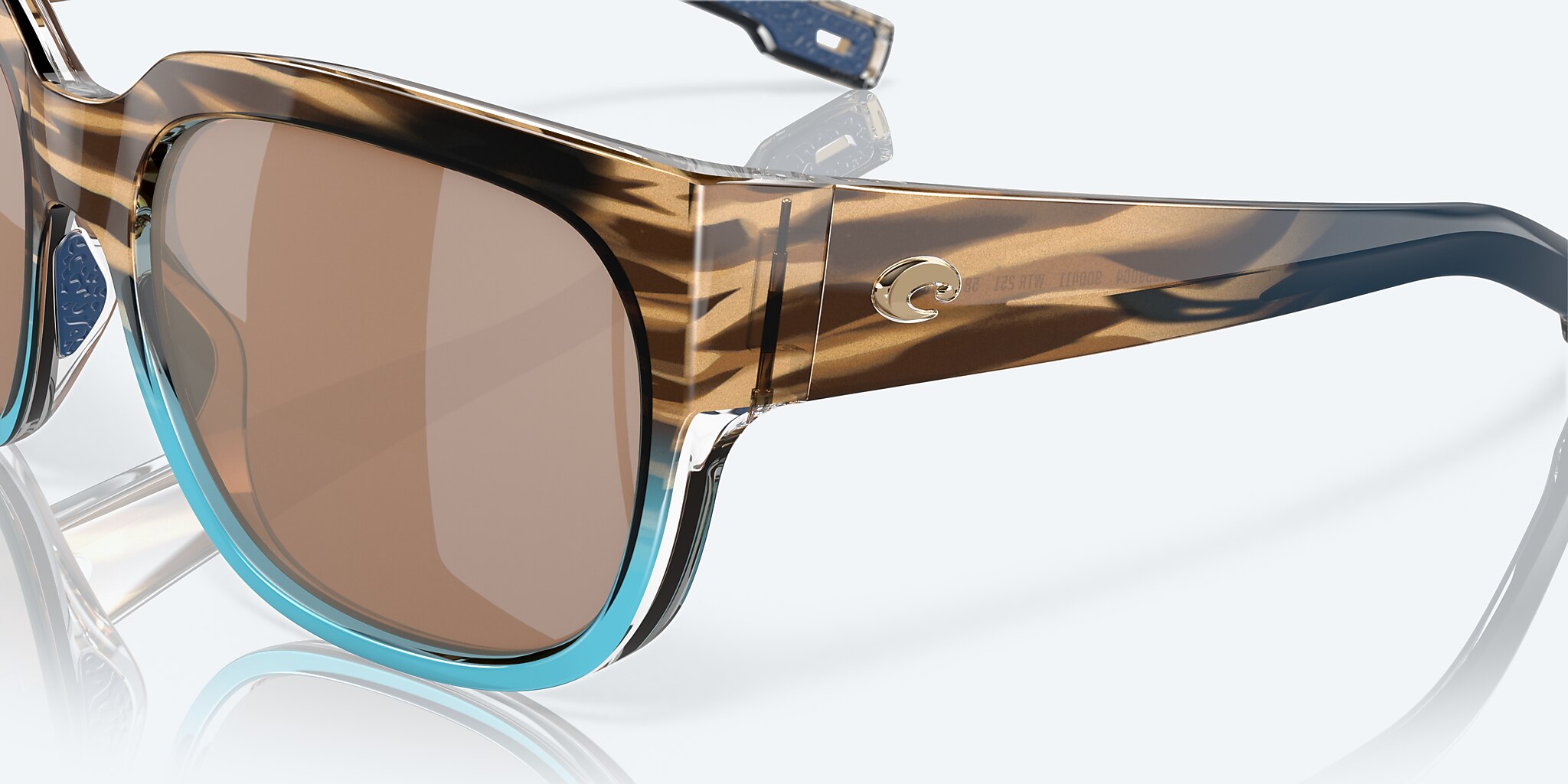 Lentes de Sol Costa Waterwoman 2 XL (58-18) con Cobre y Plateado Espejado lente y Guaju Brillante montura Imagen 6 de 7