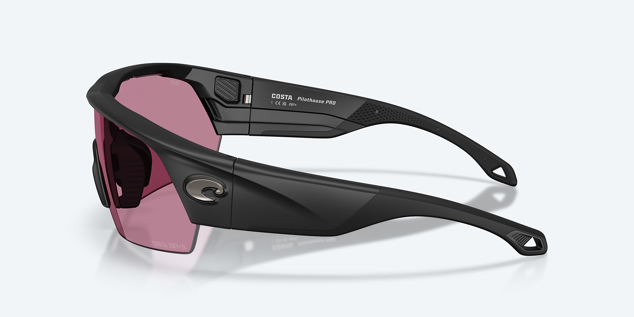 Sunglasses Costa Pilothouse PRO XXL (35-135) with Rose lens and Matte Black frame Image 3 of 9