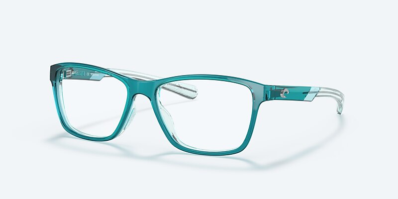 Eyeglasses Costa Ocean Ridge 110 XS (53-16) with Demo Lens lens and Teal Crystal / Crystal Blue frame Image 1 of 5