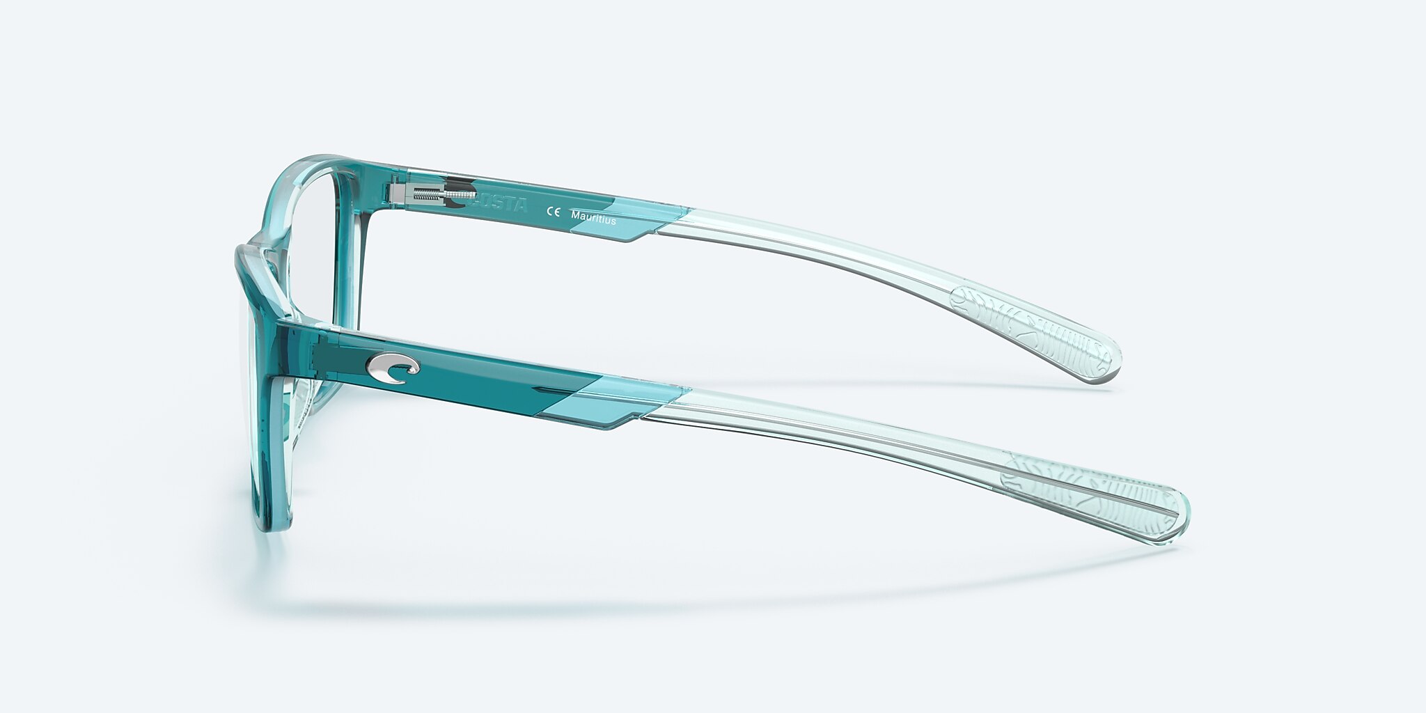 Eyeglasses Costa Ocean Ridge 110 XS (53-16) with Demo Lens lens and Teal Crystal / Crystal Blue frame Image 3 of 5
