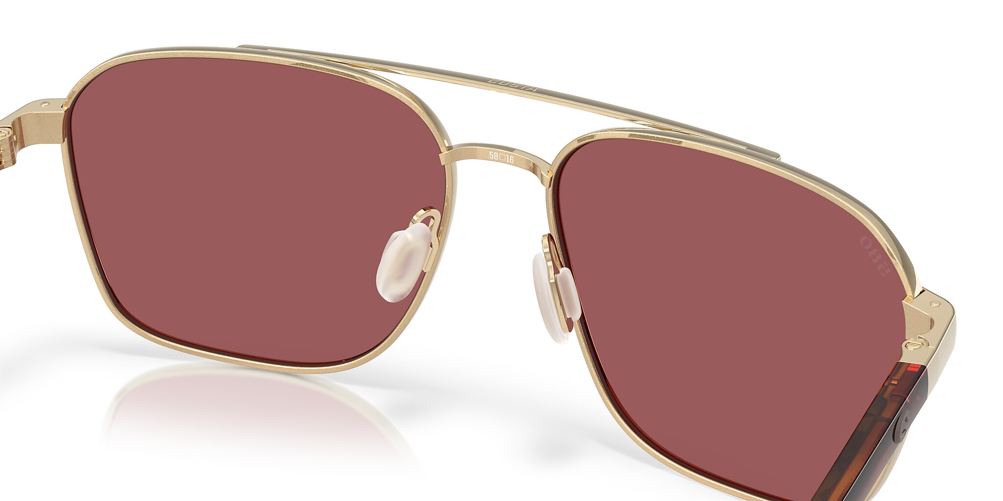 Costa Wader XL (58-16) with Gold Mirror lenses and Gold frame