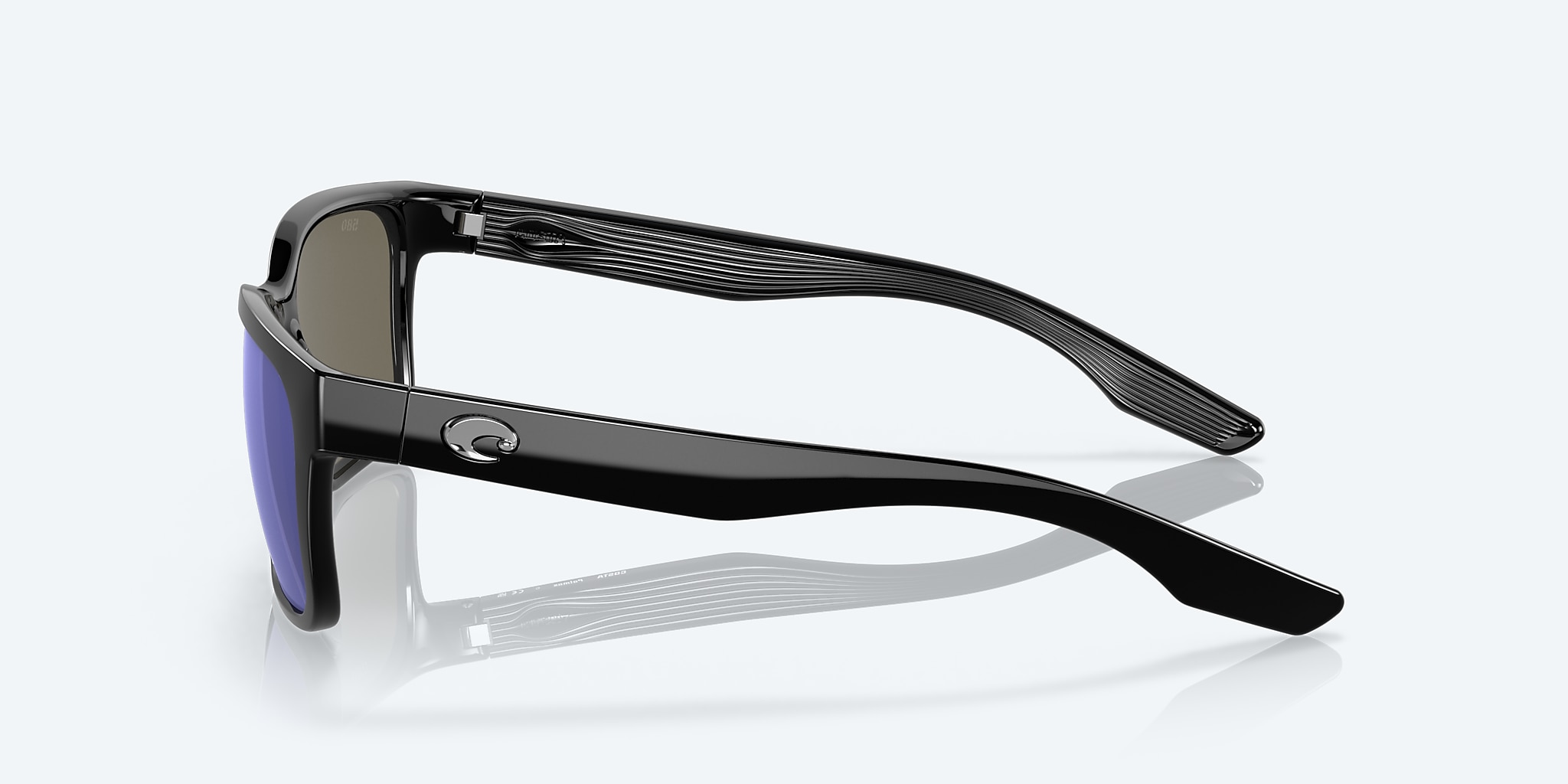 Sunglasses Costa Palmas XL (57-17) with Blue Mirror lens and Black frame Image 3 of 7 Sunglasses Costa Palmas XL (57-17) with Blue Mirror lens and Black frame Image 3 of 7