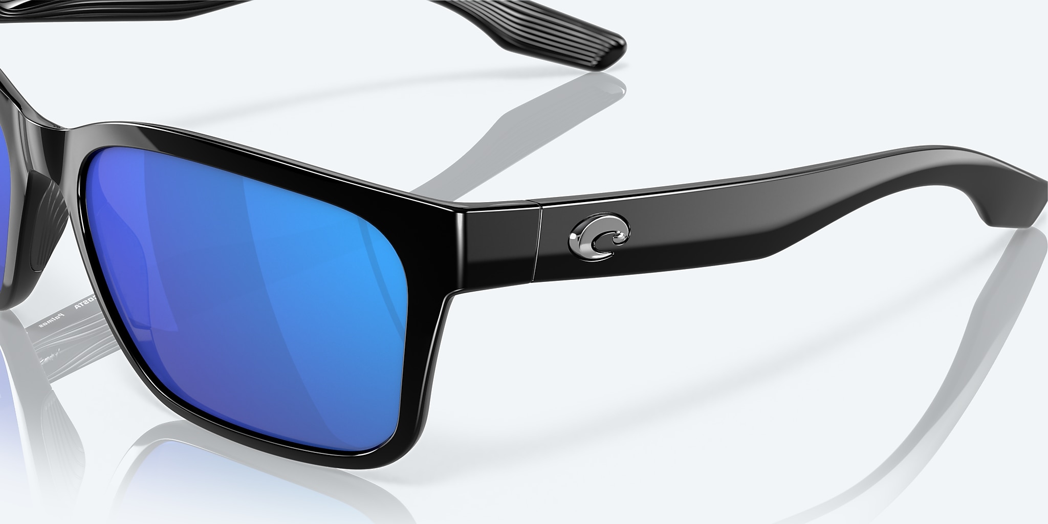 Sunglasses Costa Palmas XL (57-17) with Blue Mirror lens and Black frame Image 6 of 7 Sunglasses Costa Palmas XL (57-17) with Blue Mirror lens and Black frame Image 6 of 7