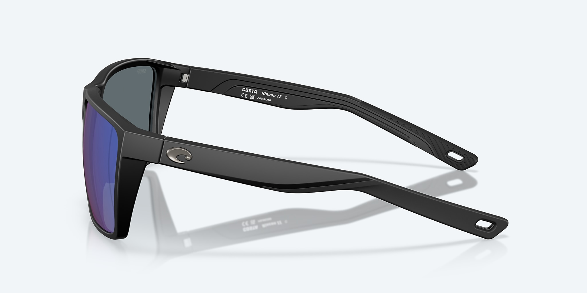 Sunglasses Costa Rincon II XL (64-11) with Blue Mirror lens and Matte Black frame Image 3 of 8 Sunglasses Costa Rincon II XL (64-11) with Blue Mirror lens and Matte Black frame Image 3 of 8