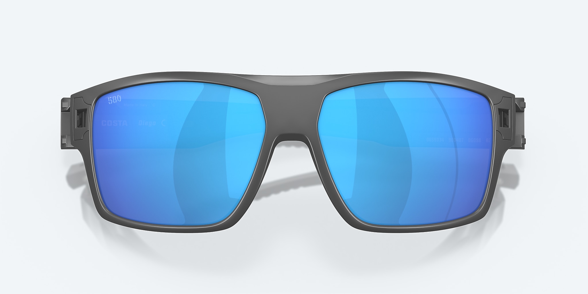 Sunglasses Costa Diego XL (62-14) with Blue Mirror lens and Matte Gray frame Image 5 of 8 Sunglasses Costa Diego XL (62-14) with Blue Mirror lens and Matte Gray frame Image 5 of 8