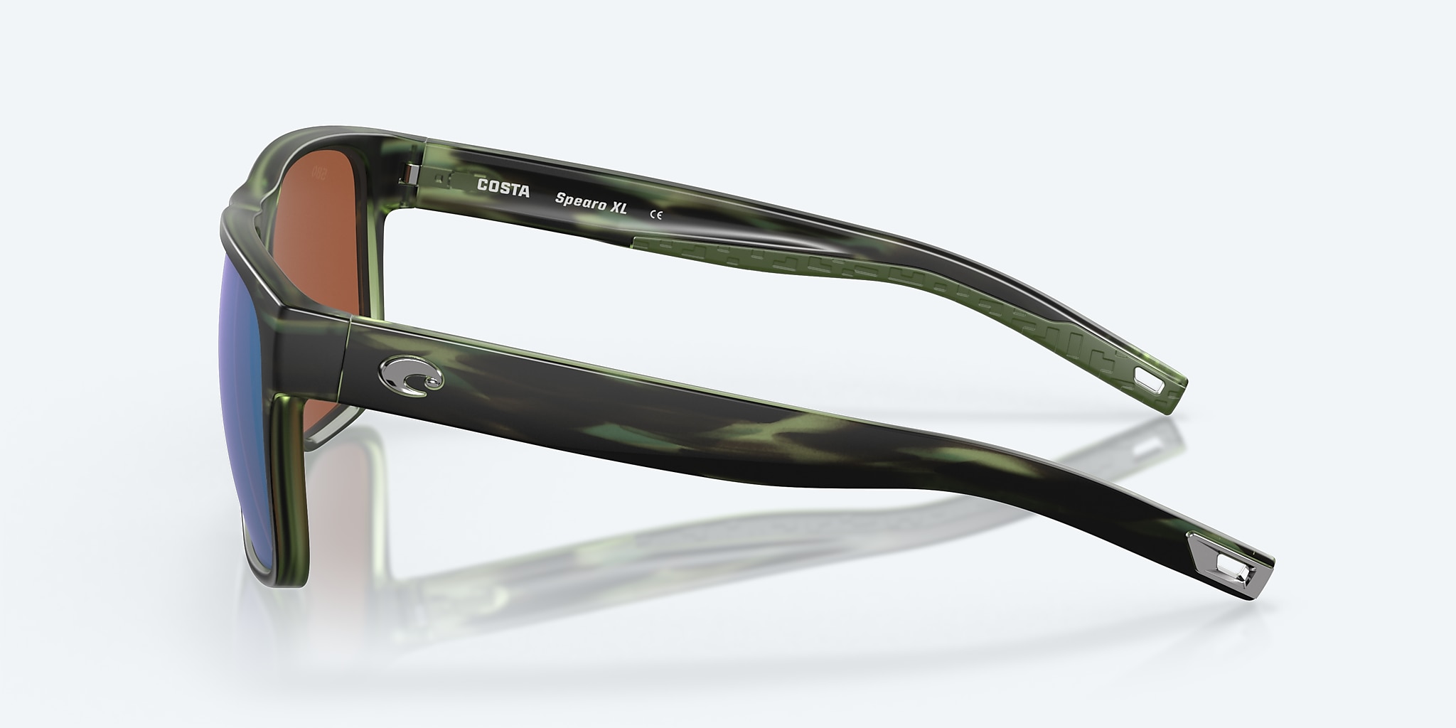Sunglasses Costa Spearo XL XXL (59-17) with Green Mirror lens and Matte Reef frame Image 3 of 7 Sunglasses Costa Spearo XL XXL (59-17) with Green Mirror lens and Matte Reef frame Image 3 of 7