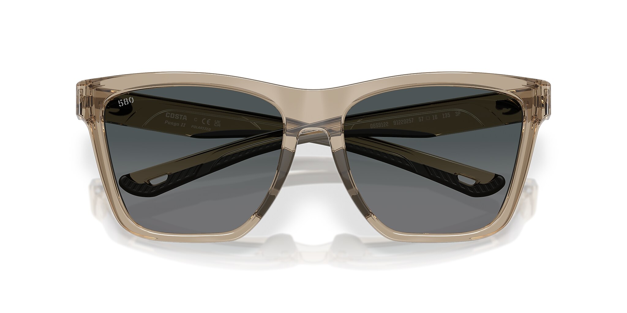 Costa Panga II XL (57-16) with Gray Gradient lenses and Taupe