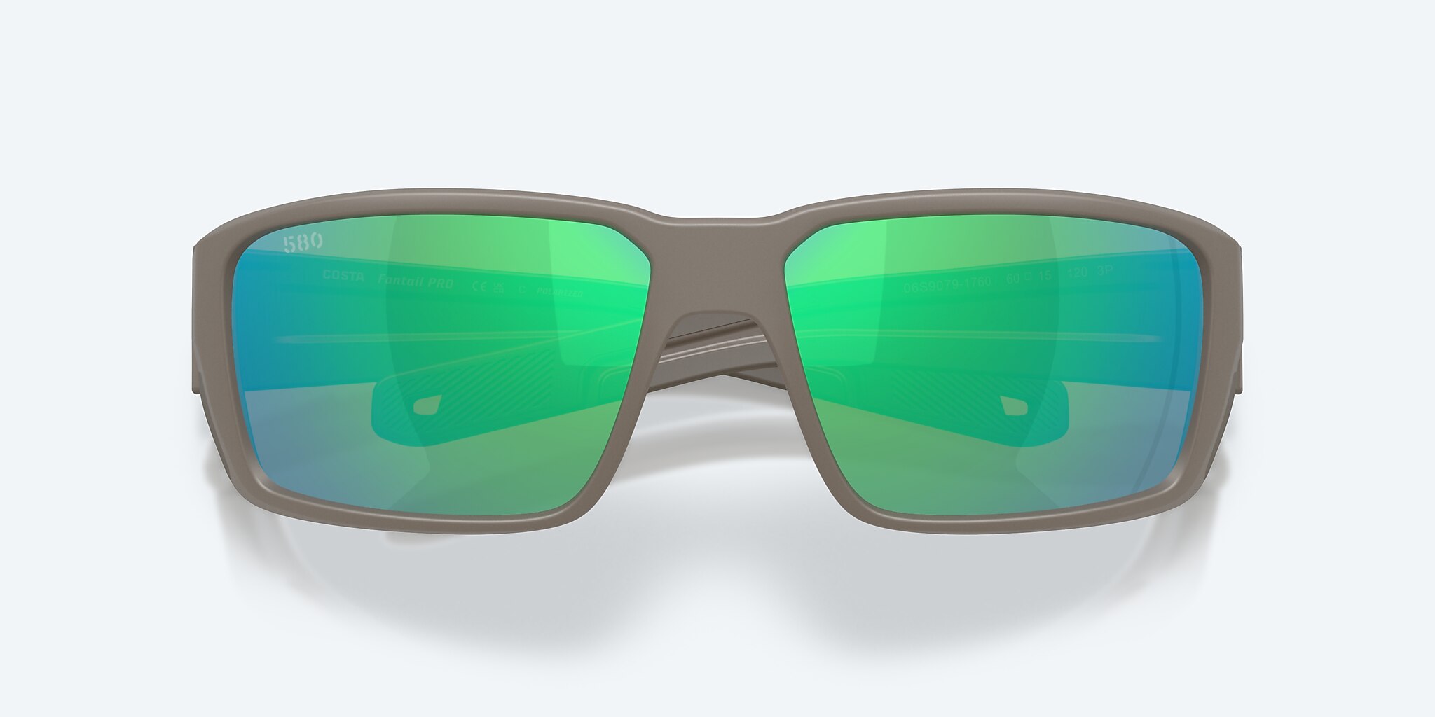 Sunglasses Costa Fantail PRO L (60-15) with Green Mirror lens and Olive Shale frame Image 5 of 8