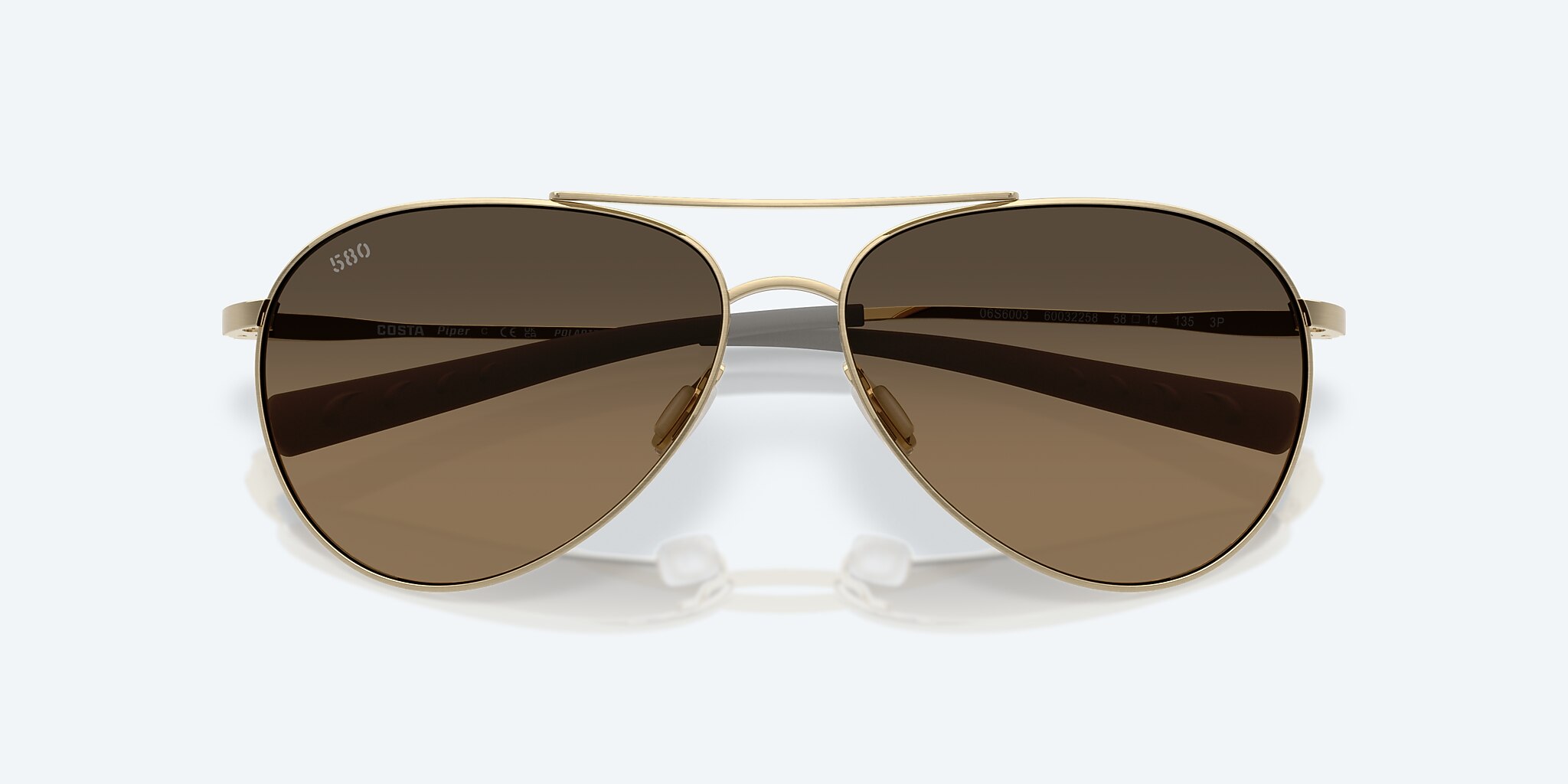 Sunglasses Costa Piper L (58-14) with Copper lens and Brushed Gold frame Image 5 of 7