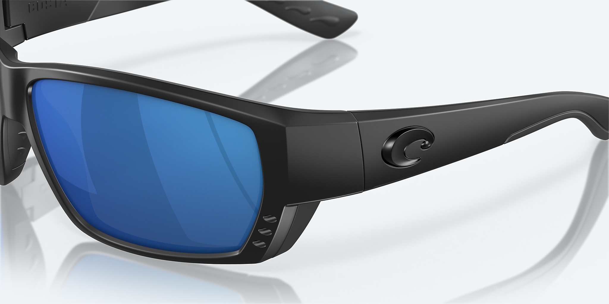 Lunettes de soleil Costa Tuna Alley XL (62-11) avec Effet miroir Bleu verre et Noir monture Image 6 de 7 Lunettes de soleil Costa Tuna Alley XL (62-11) avec Effet miroir Bleu verre et Noir monture Image 6 de 7