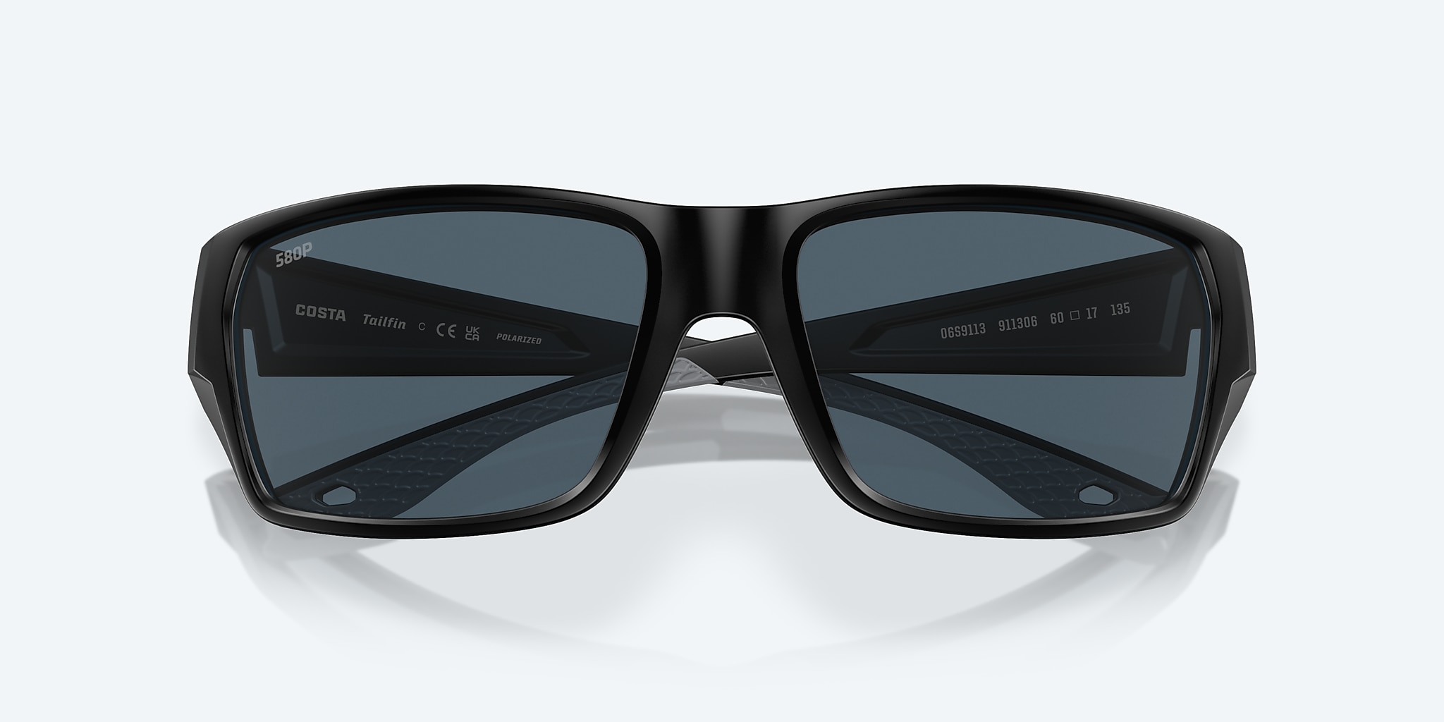 Sunglasses Costa Tailfin S (57-17) with Gray lens and Matte Black frame Image 5 of 7 Sunglasses Costa Tailfin S (57-17) with Gray lens and Matte Black frame Image 5 of 7